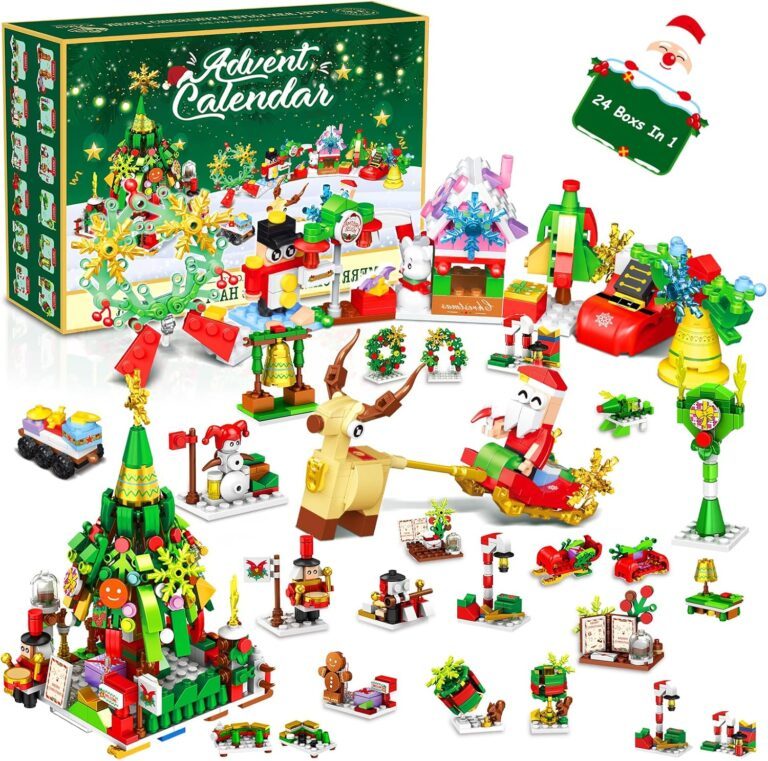 Advent Calendar Christmas Tree Building Blocks Set,