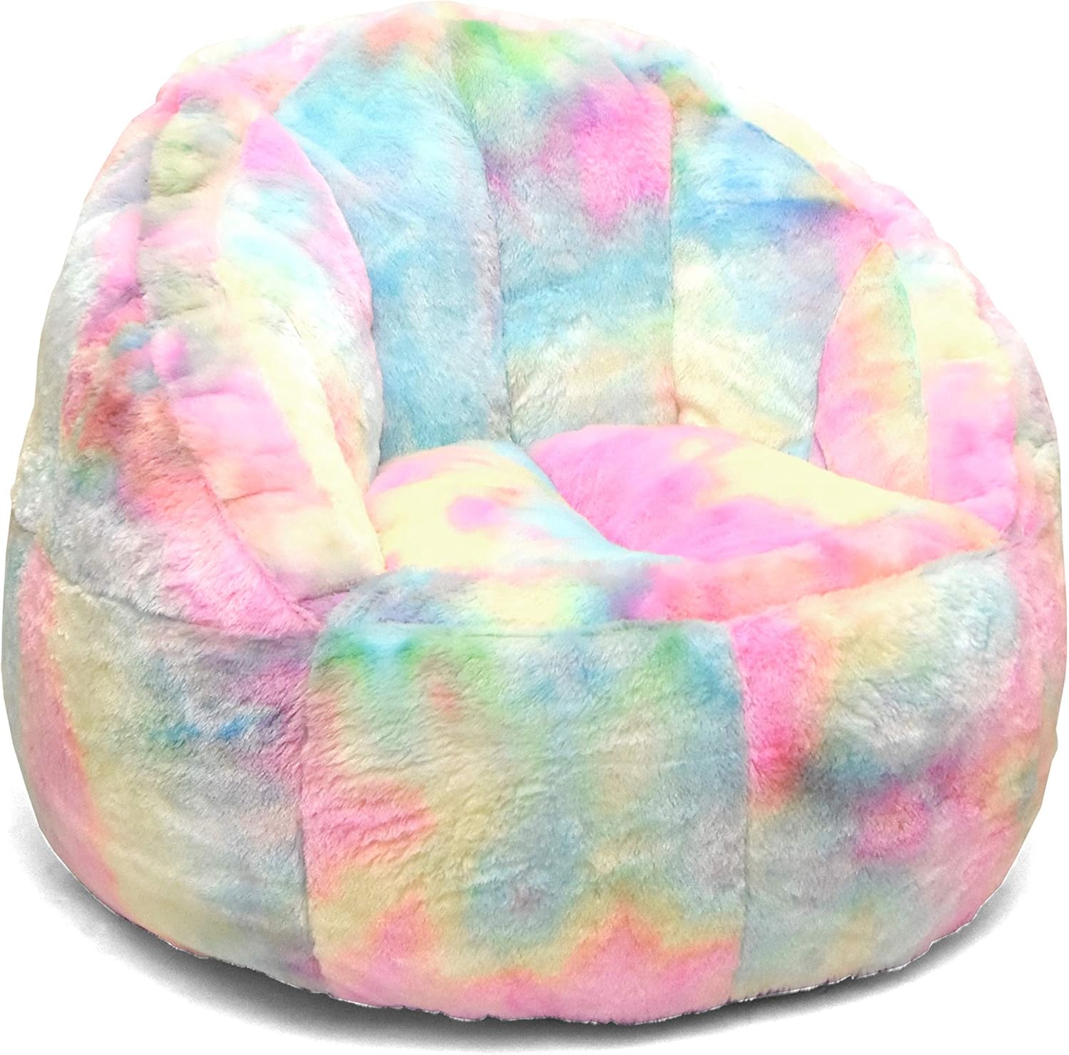 Heritage Kids Sorbet Dreams Rainbow Fur Kids Bean Bag Chair,