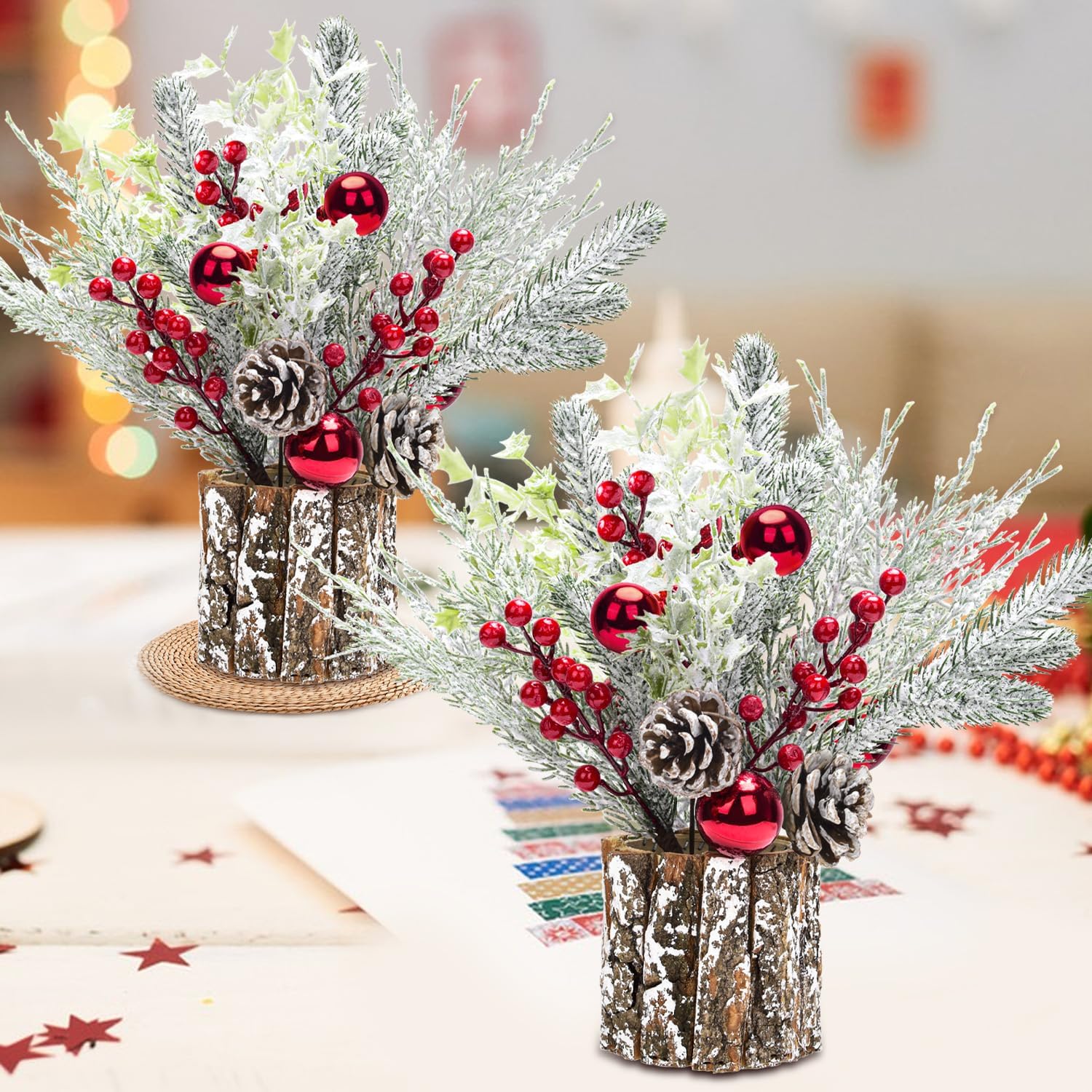 Pack Christmas Table Decorations, Inch Christmas Center