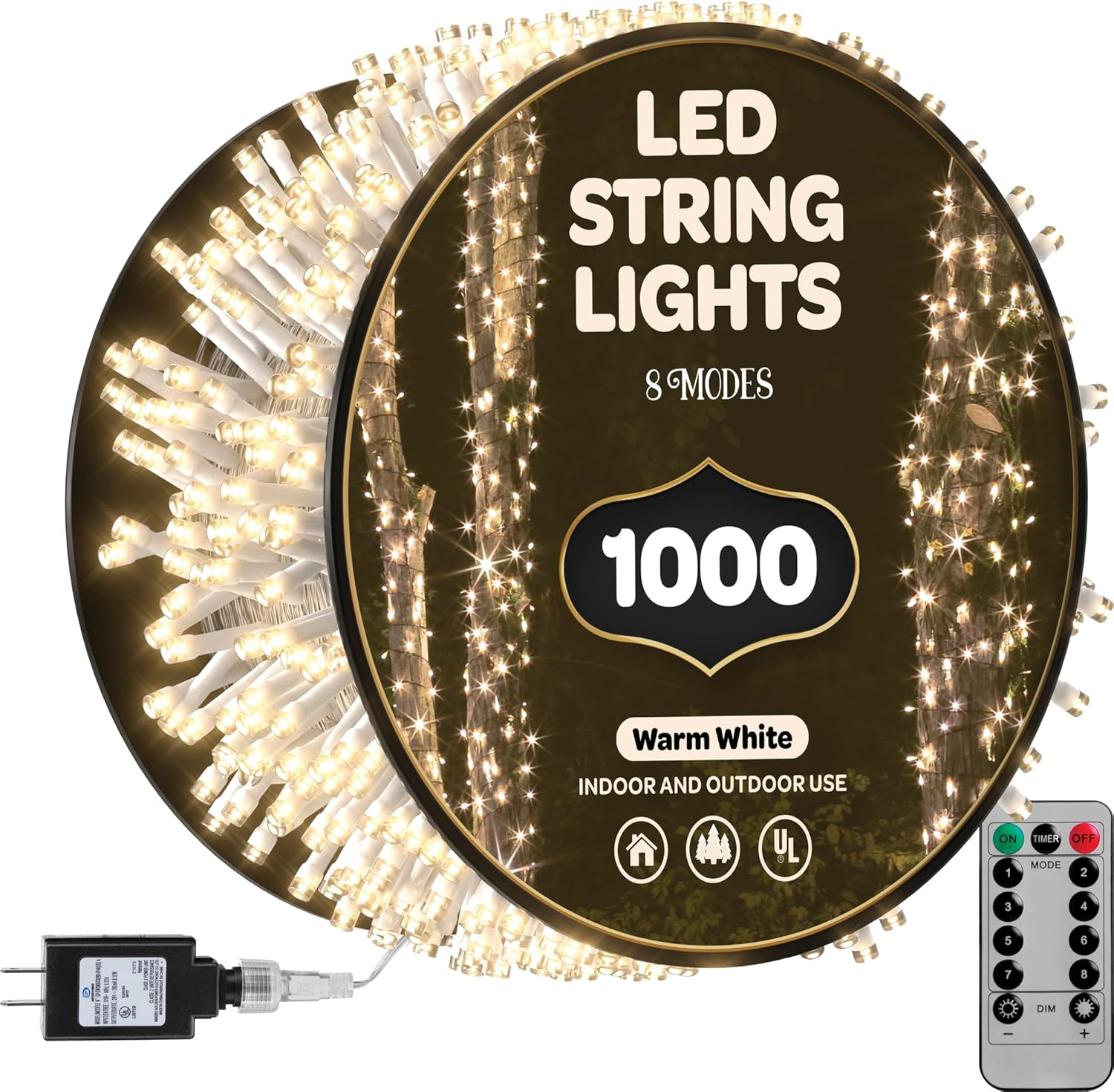 SEWANTA LED Christmas Lights [Warm White] ft String