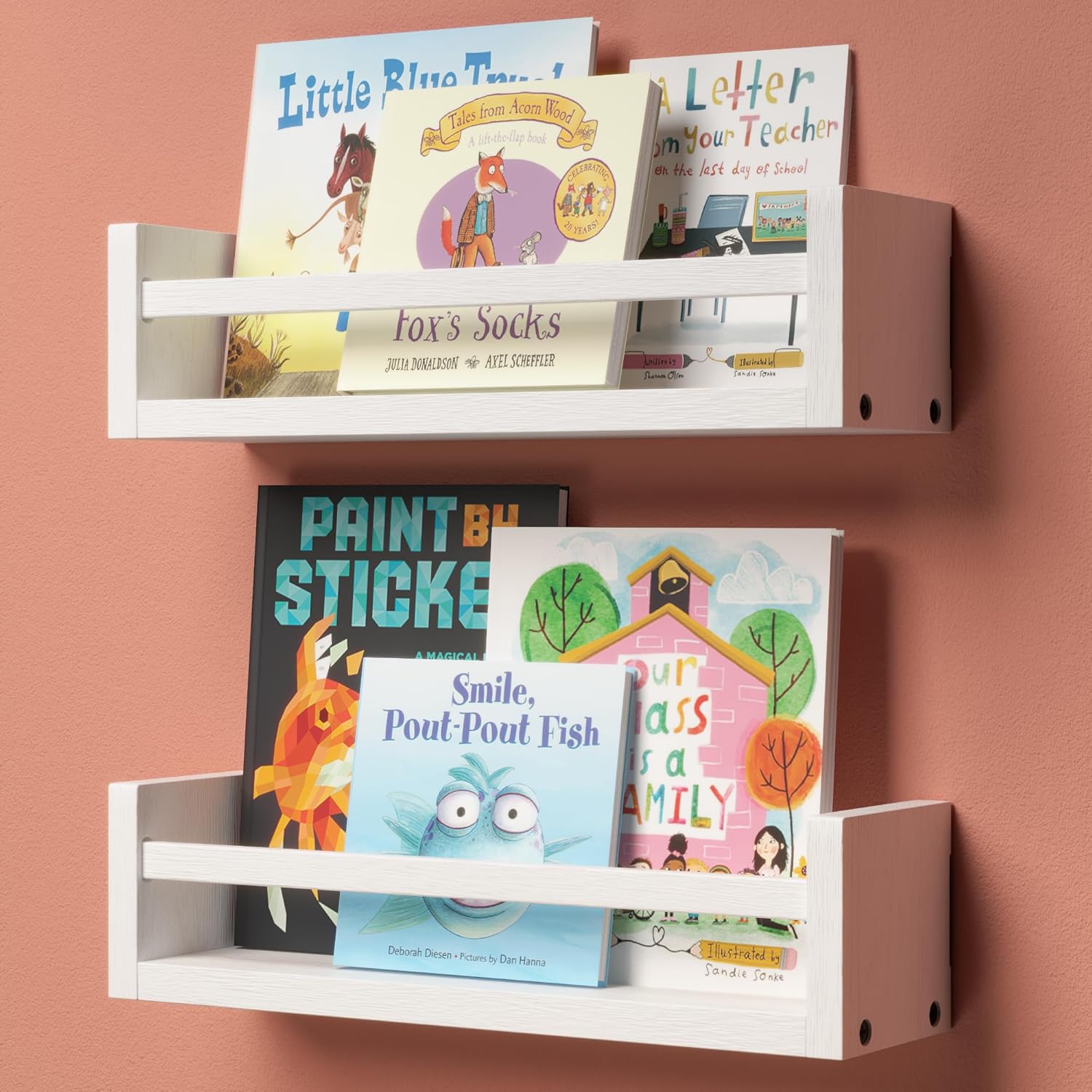 Nursery Book Shelves, Inches Floating Kids Bookshelves fo