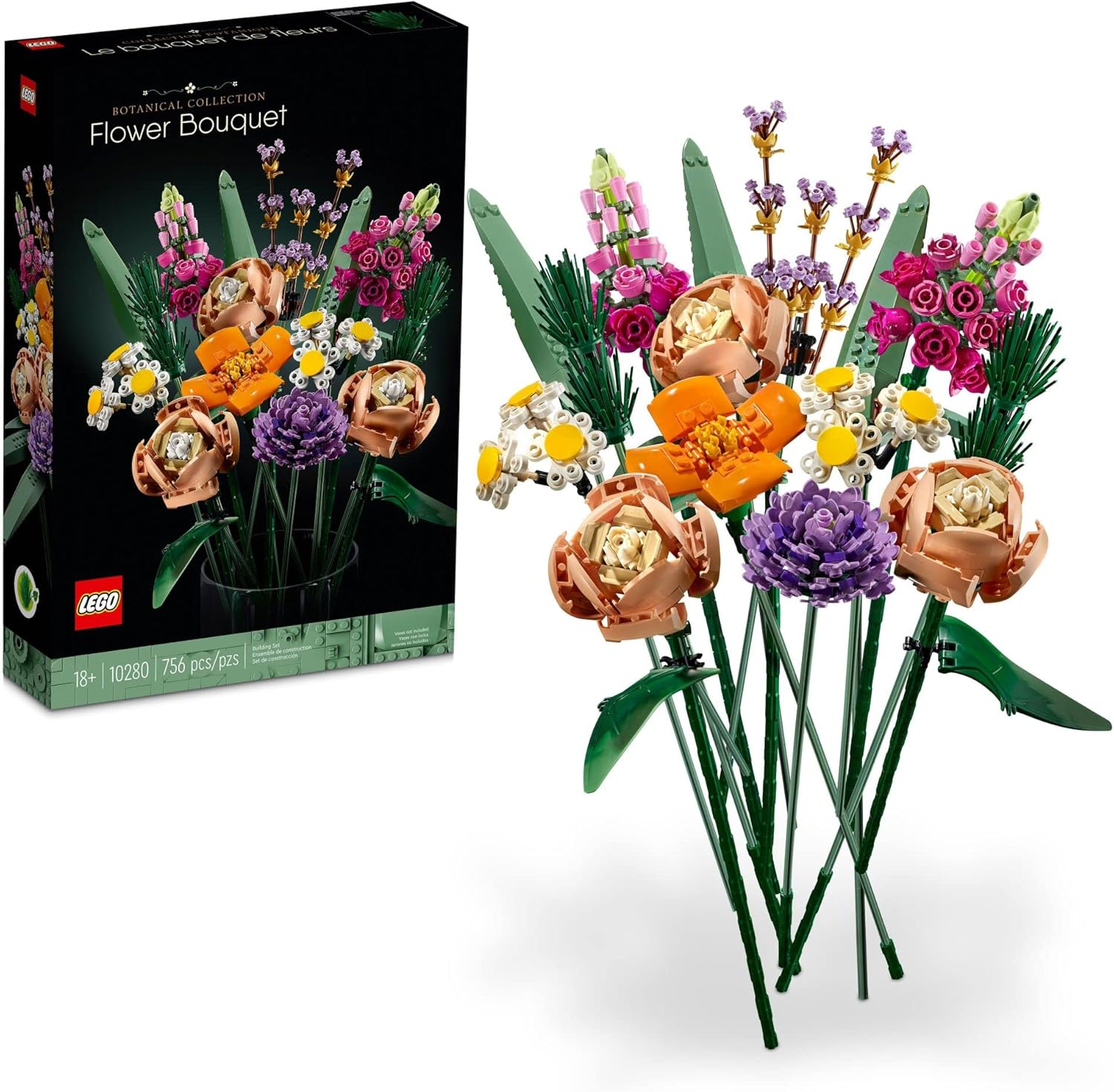 LEGO Icons Flower Bouquet Building Decoration Set Artifici