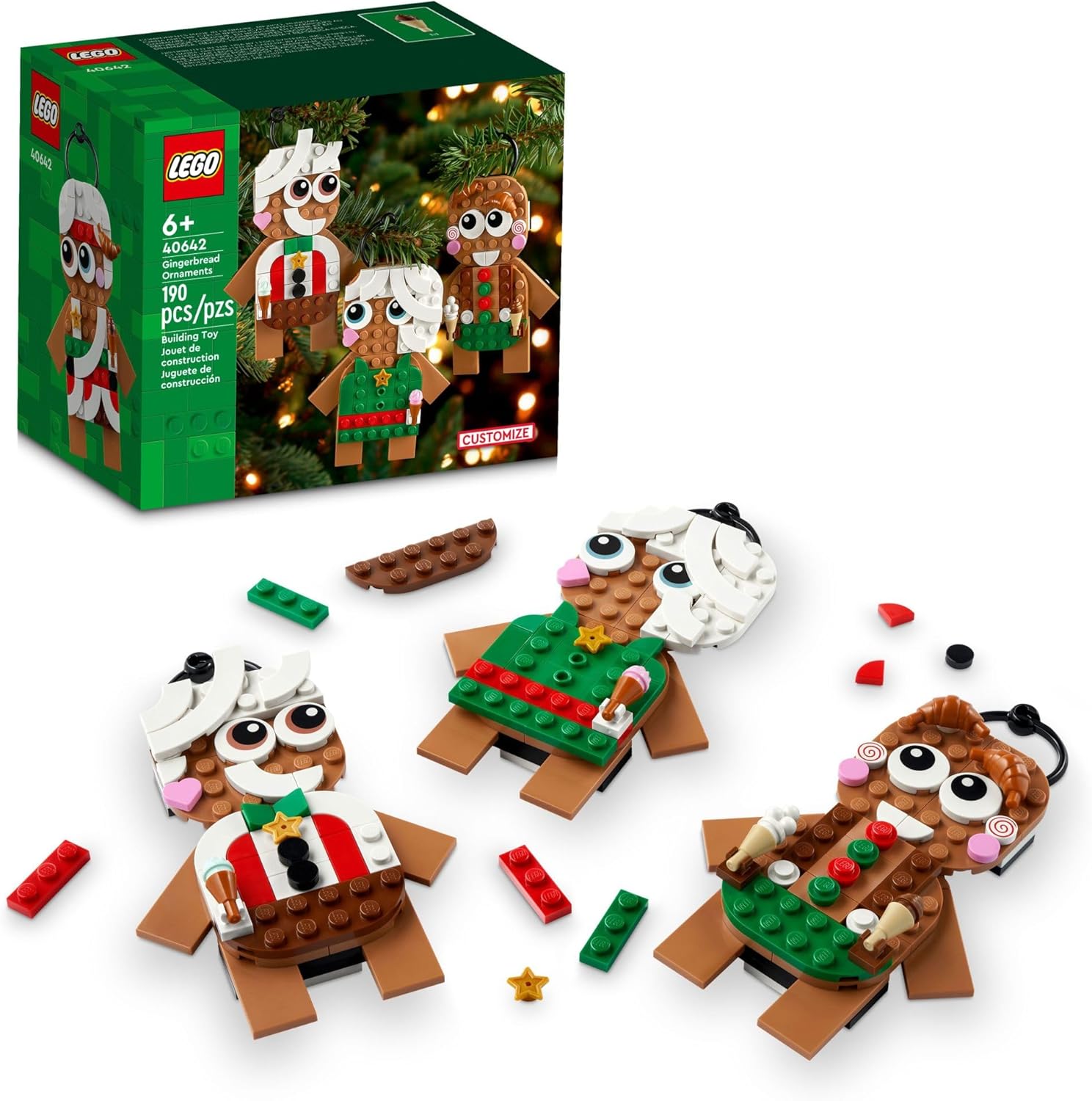 LEGO Gingerbread Ornaments Christmas Tree Ornaments Buildi