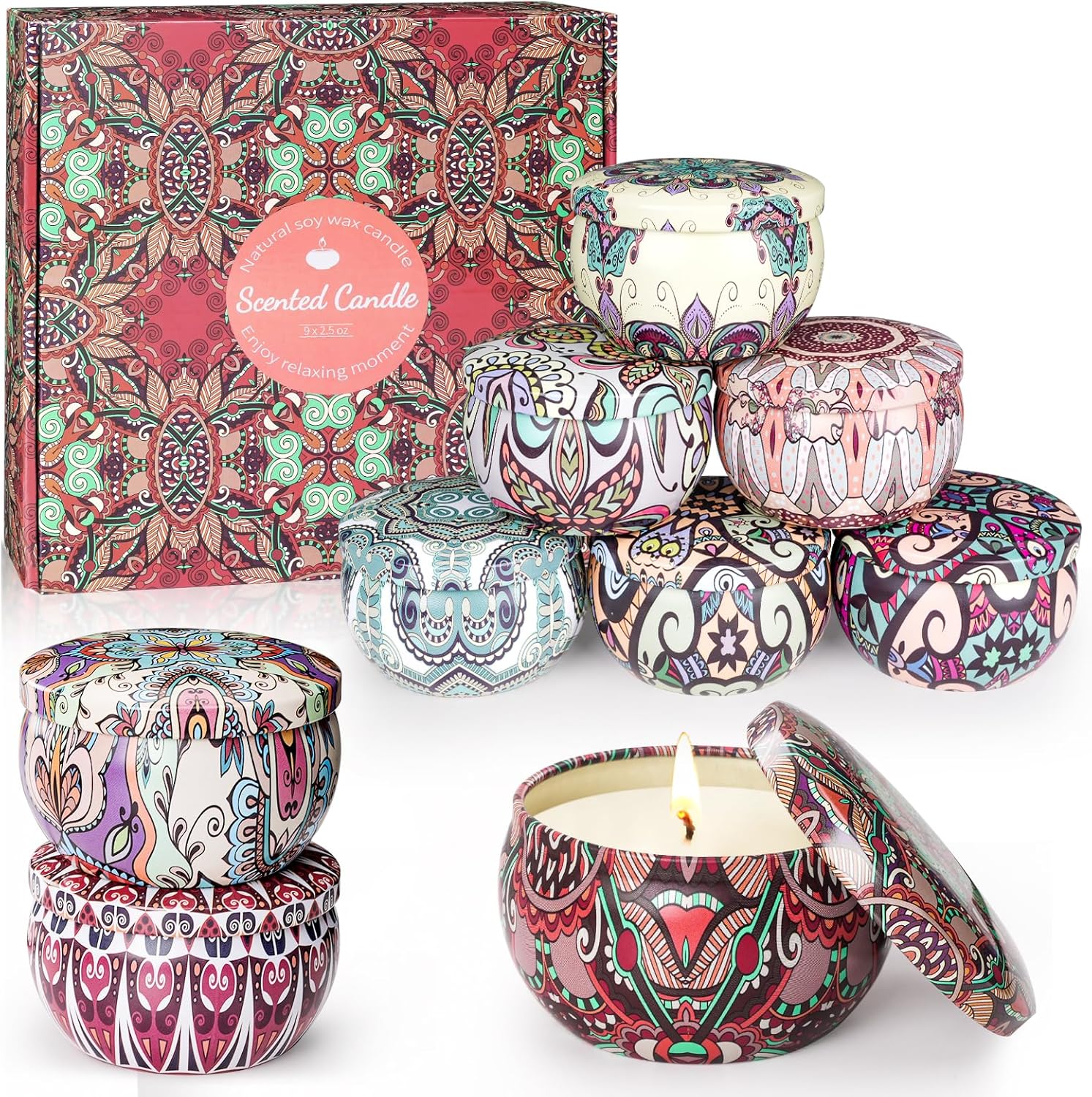 Scented Candles Gift Set for Women, Pack Candles for