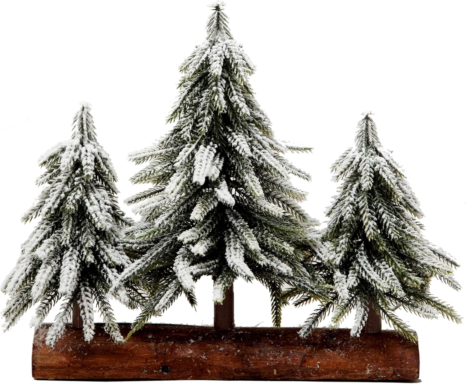 VGIA Small Christmas Tree with Wood Stand Flocked Snow