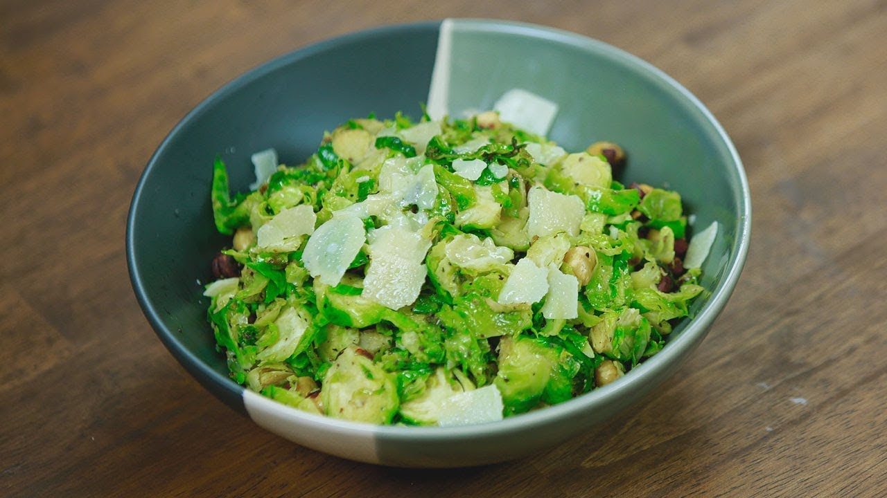 Nutty Shaved Brussels Sprouts