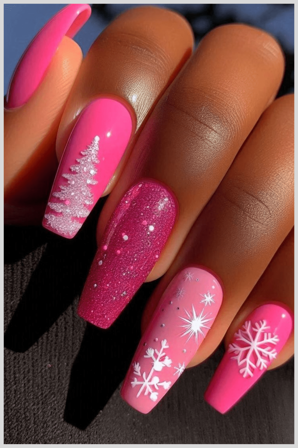 21 Pink Christmas Nail Trends to Try in 2024 #FestiveChallenge