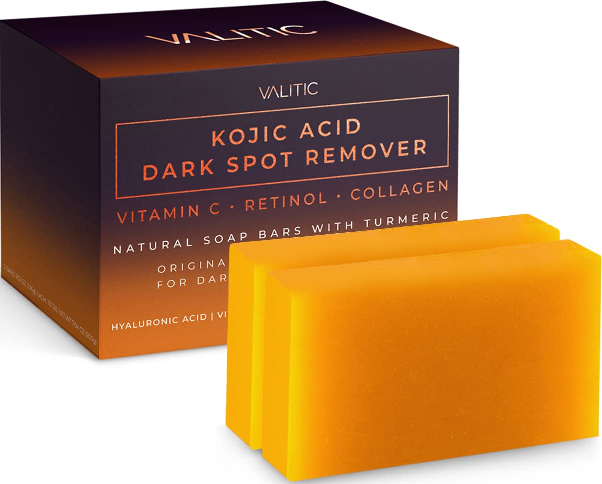 VALITIC Kojic Acid Dark Spot Remover Soap Bars with Vitamin