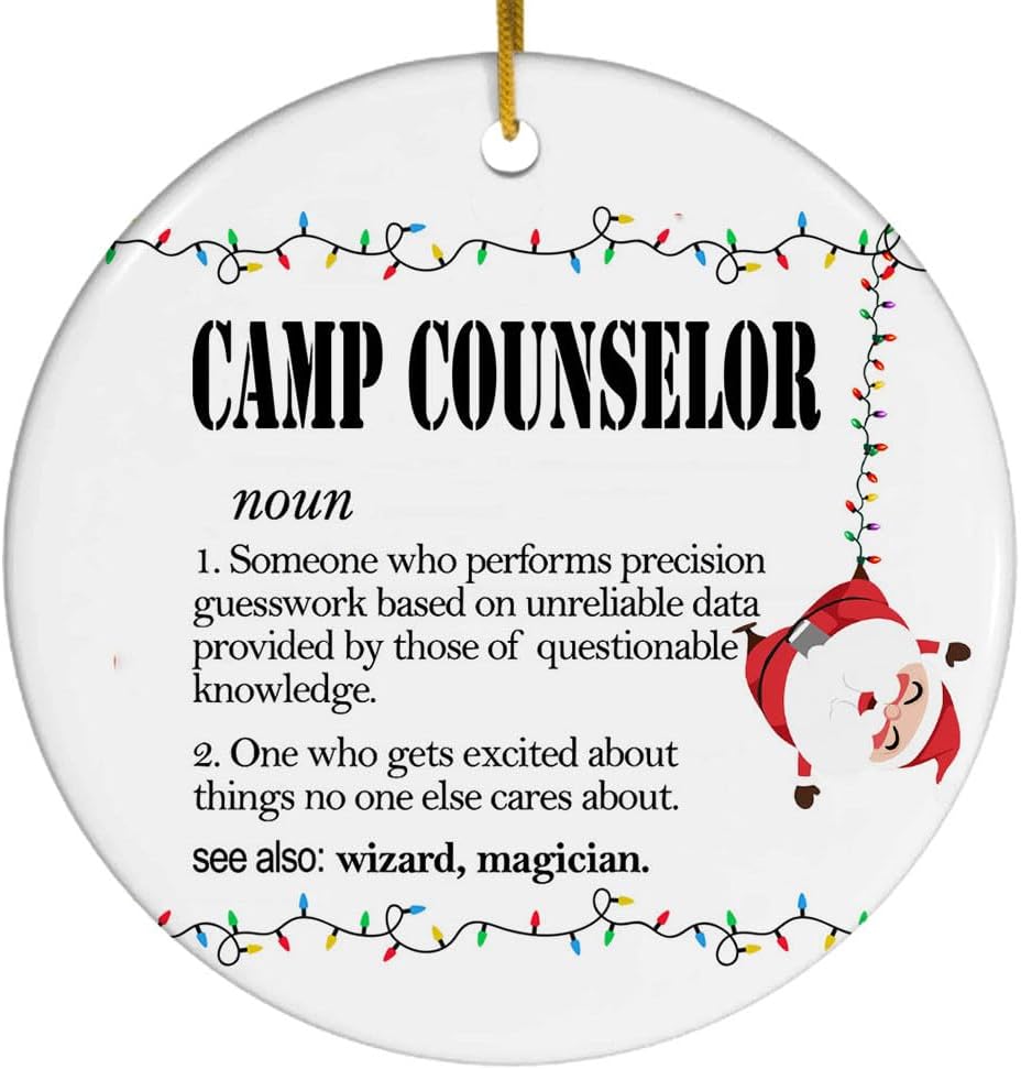 Christmas Ornaments Customizable OR Camp Counselor Ornam