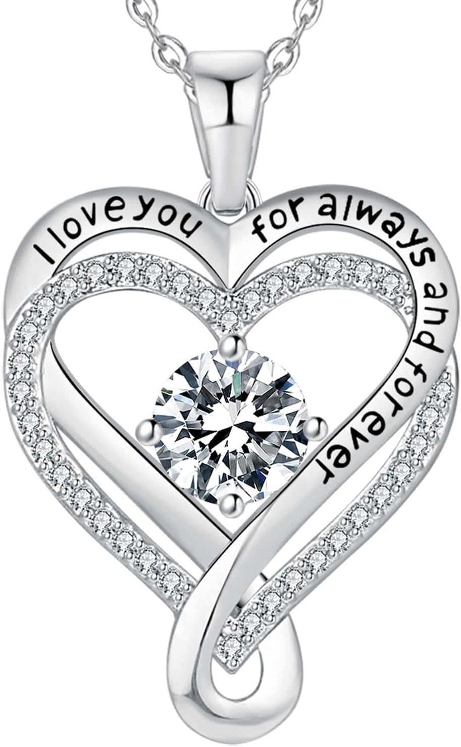 Jewelry for Women Wife Infinity Heart Birthstone I Love You