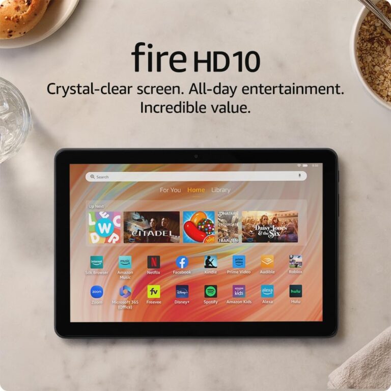 Amazon Fire HD tablet (newest model) built for relaxation