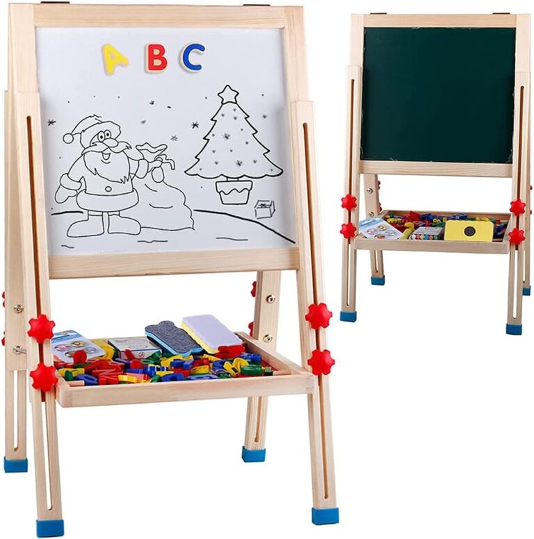 Wooden Art Easel for Kids (Double Sided) Standing Magnetic