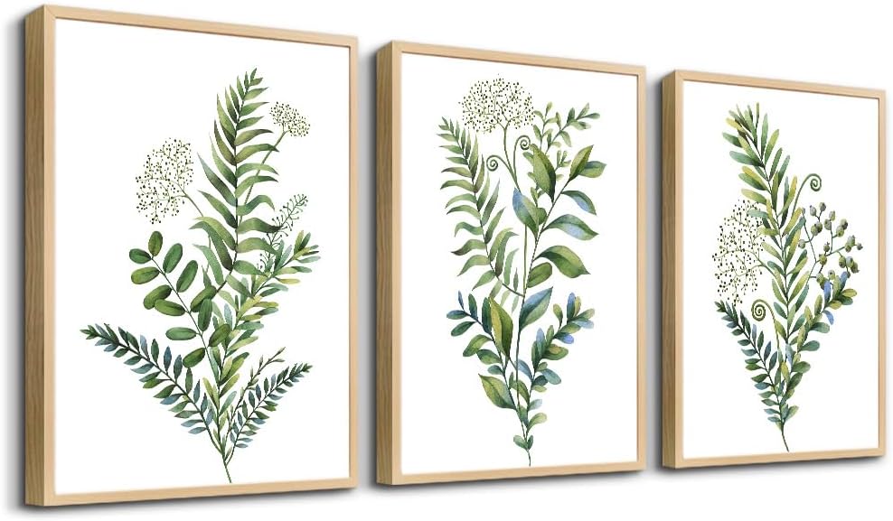 Natural Wood Frame Pieces Framed Wall Art For Living