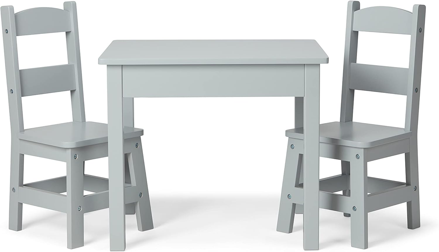 Melissa & Doug Table & Chairs Gray Furniture Wooden Activi