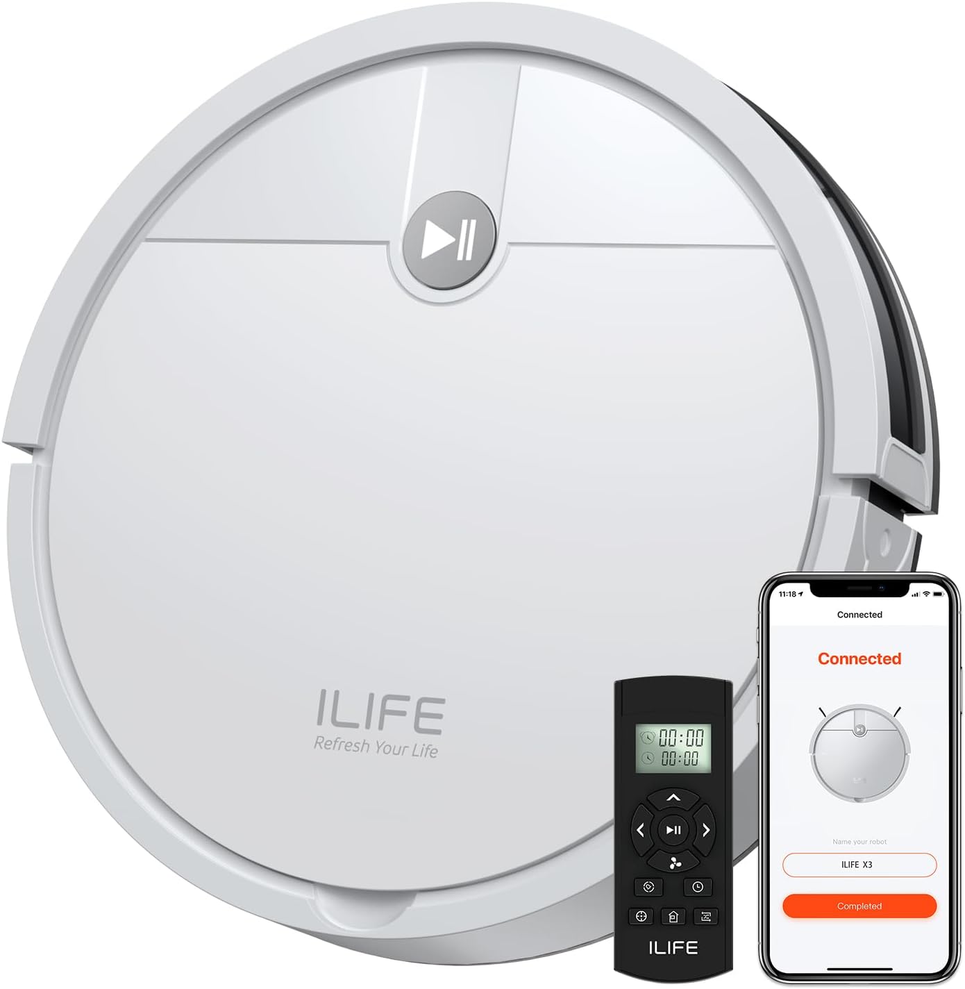 ILIFE X Robot Vacuum Cleaner, Tangle Free Pa Suction,