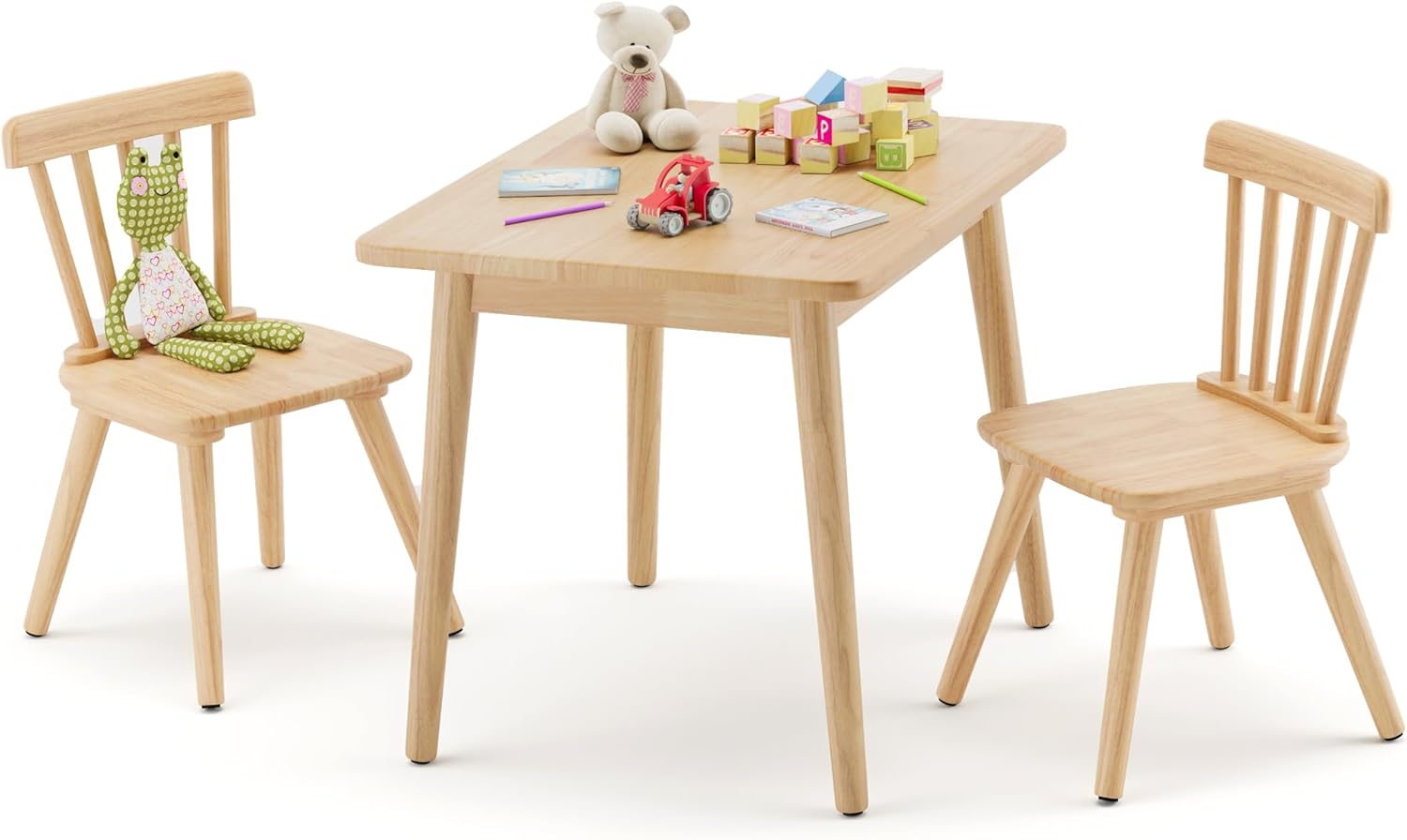 Windsor Kids Table and Chair Set, Rubberwood Toddler Table