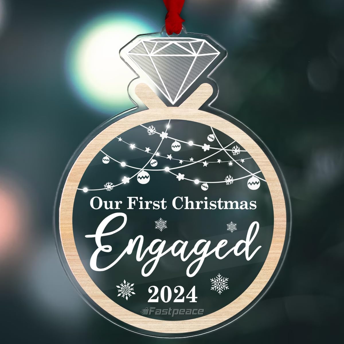 Engagement Gifts for Couples Our First Christmas Engaged, Ch