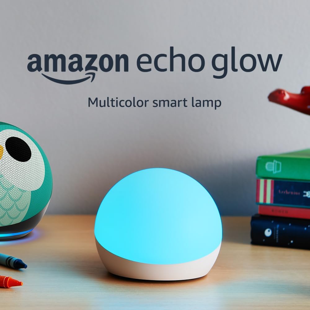 Echo Glow Multicolor smart lamp, Works with Alexa