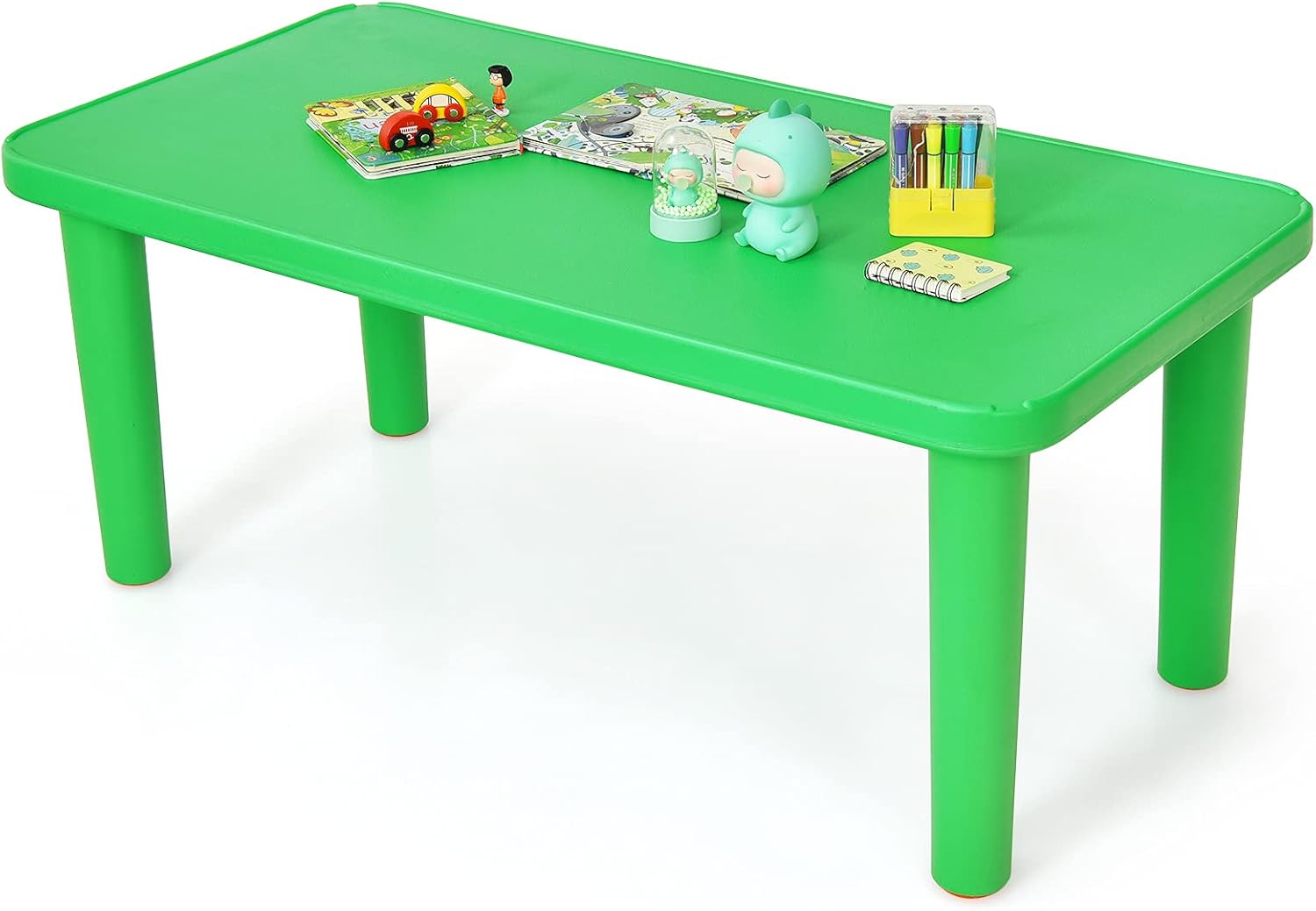 Costzon Kids Plastic Table, Portable Plastic Learn and Play