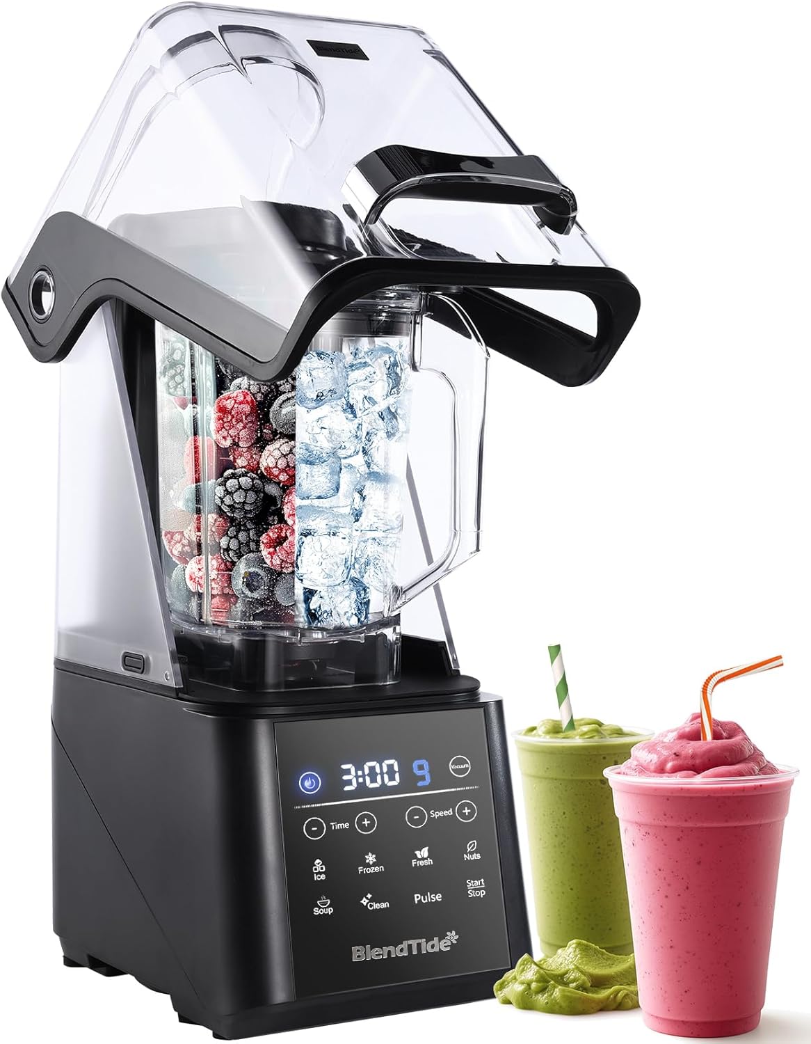 Commercial Blender, W Vacuum Blender for Less Foam, Prof