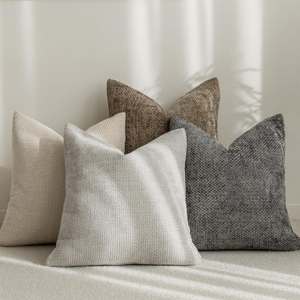 LANANAS Neutral Decorative Throw Pillow Covers x Inch fo