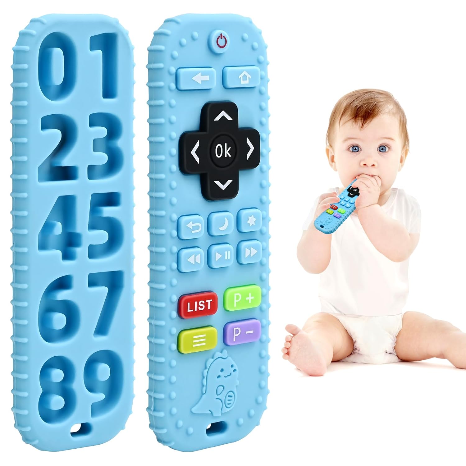 Teething Baby Toys Months, Soft Silicone Remote Control