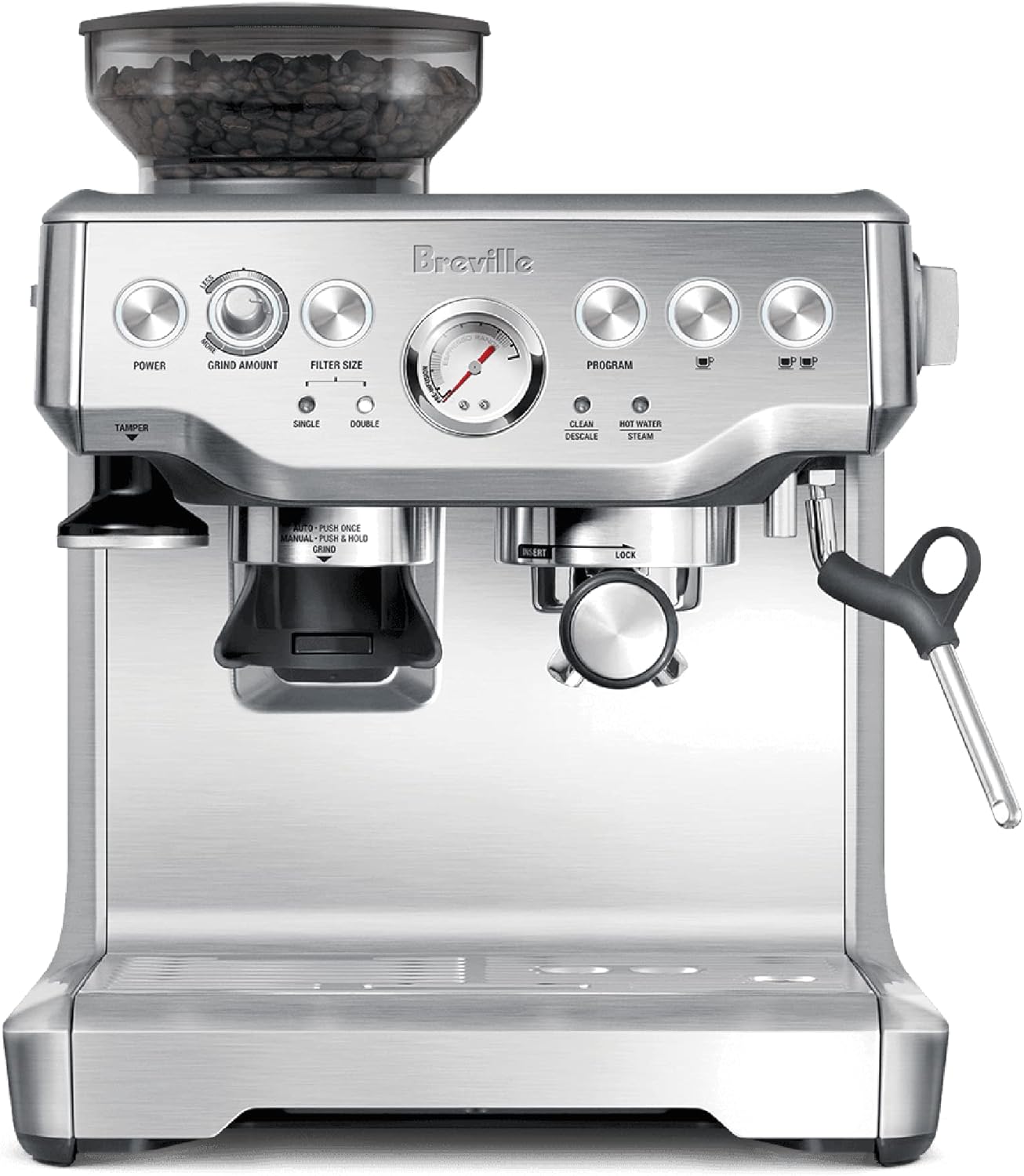 Breville BESXL Espresso Machine, One Size, Brushed Stainl