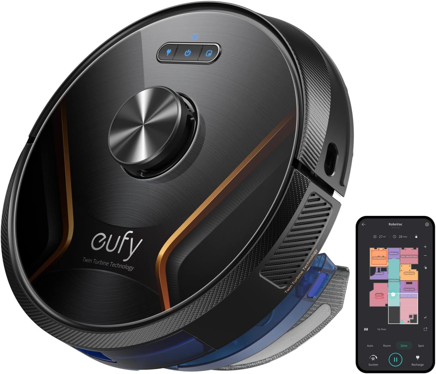 eufy X Hybrid, Robot Vacuum and Mop Cleaner with iPath