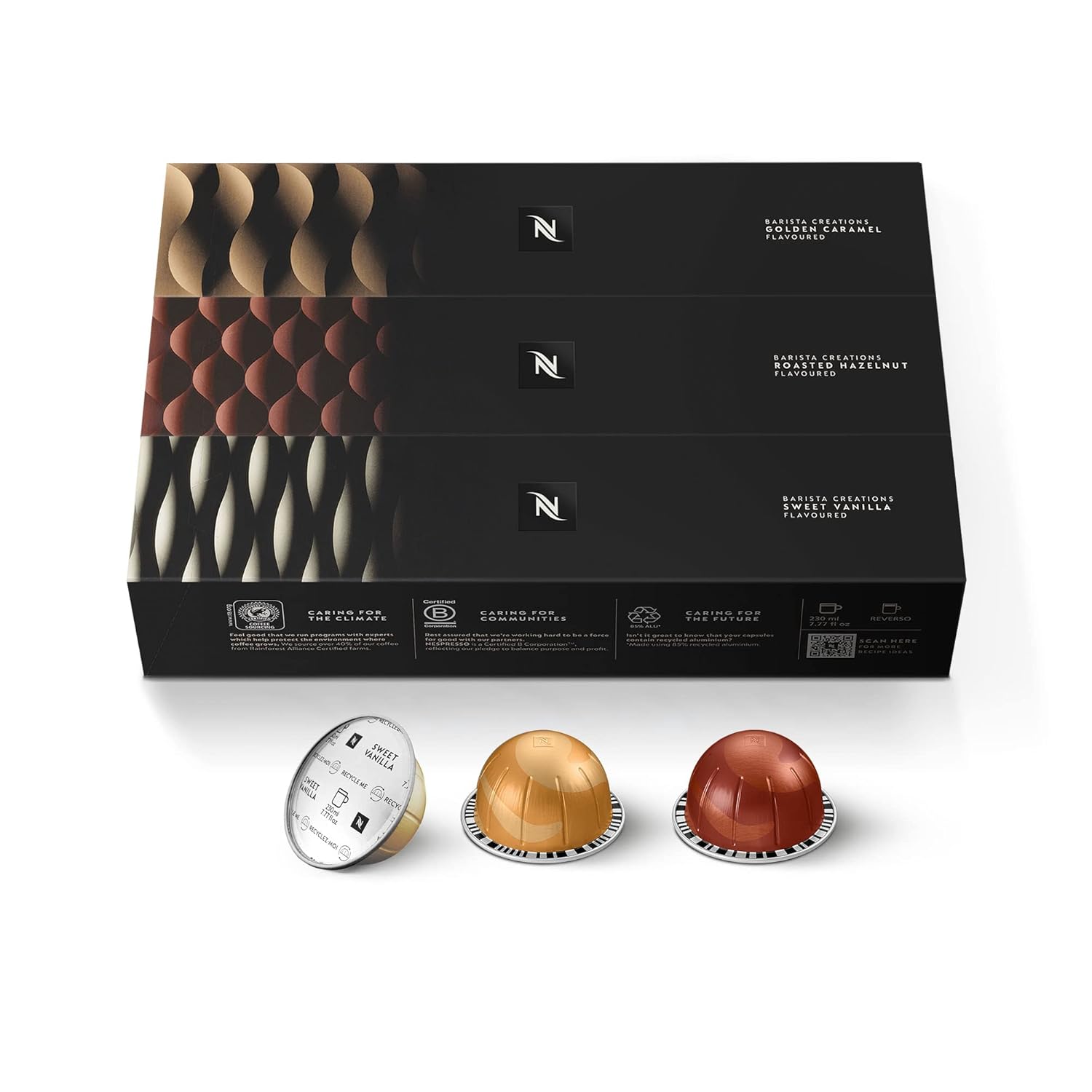 Nespresso Capsules Vertuo, Barista Flavored Pack, Medium Roa