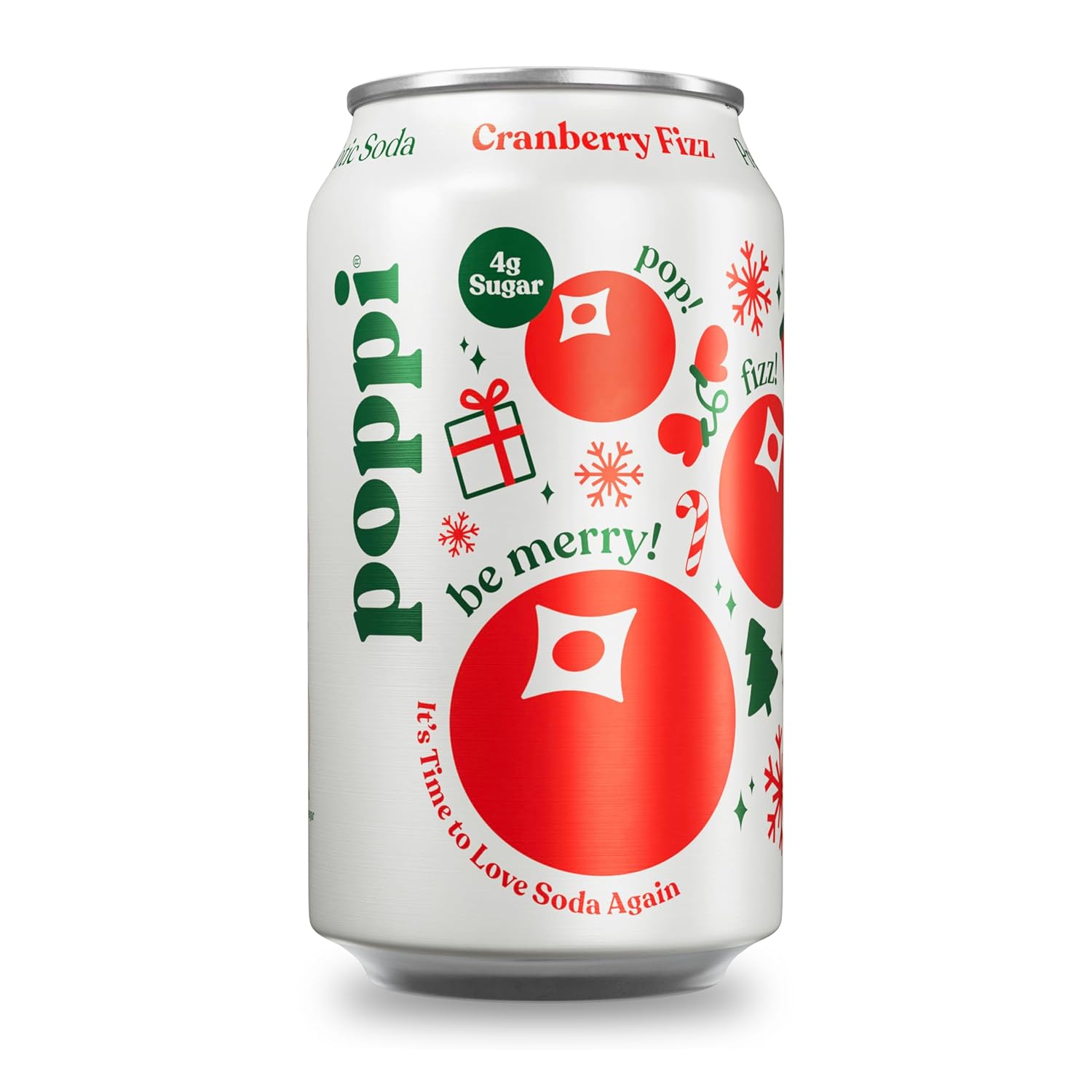 POPPI Sparkling Prebiotic Soda, Beverages w/Apple Cider Vine