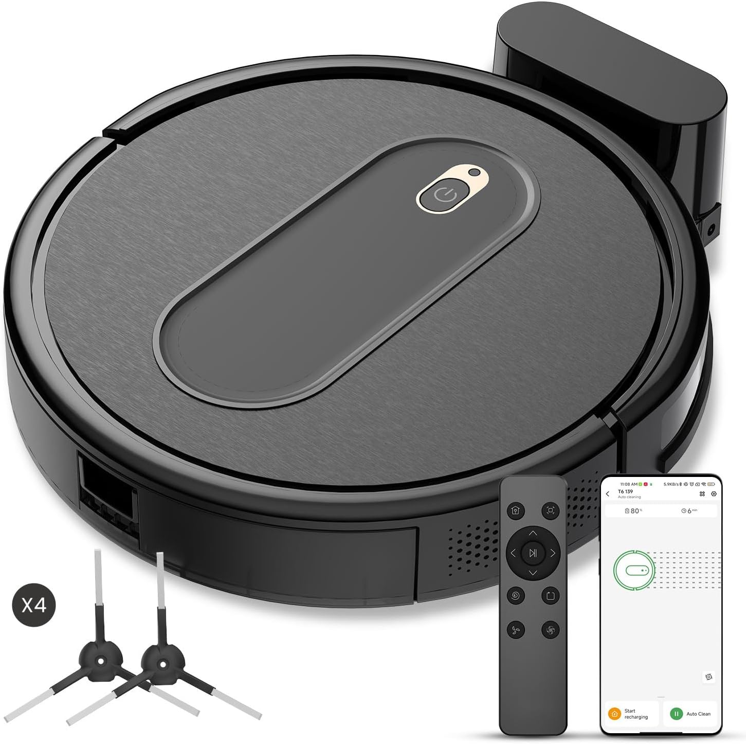 Robot Vacuum, Mins Runtime, Slim, Quiet, Automatic Robot