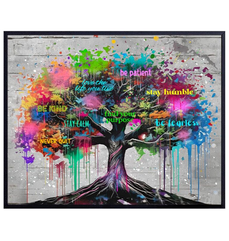 Inspirational Tree of Life Wall Art Home Office Gifts