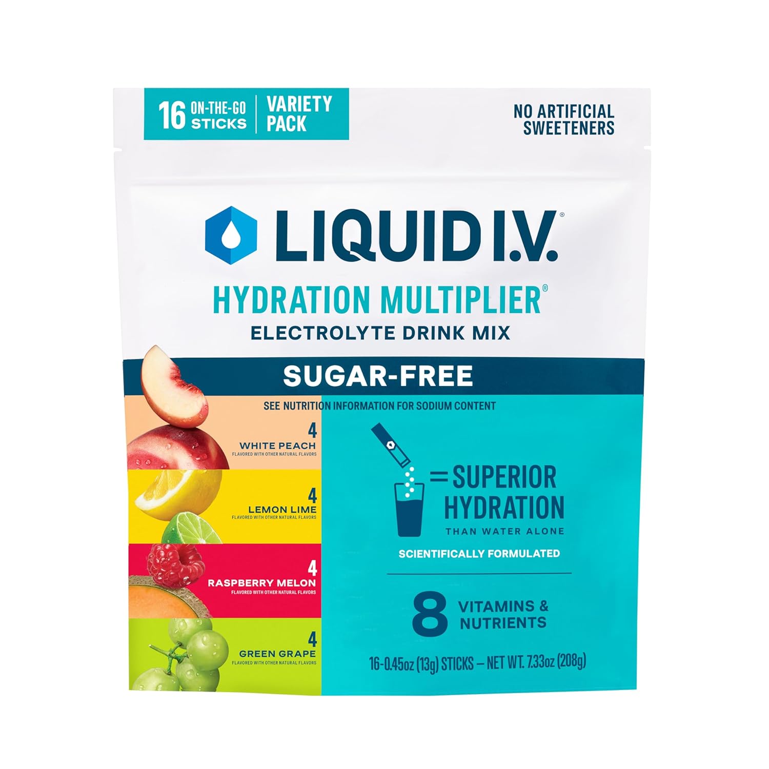 Liquid I V ® Hydration Multiplier Sugar Free Raspberry Mel