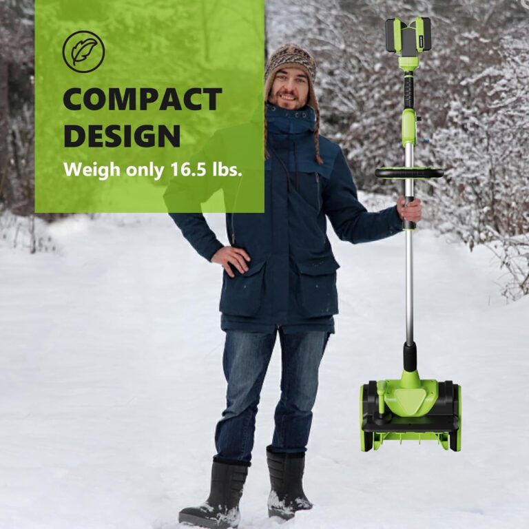 Vibekio V Inch Cordless Snow Shovel, Battery Powered