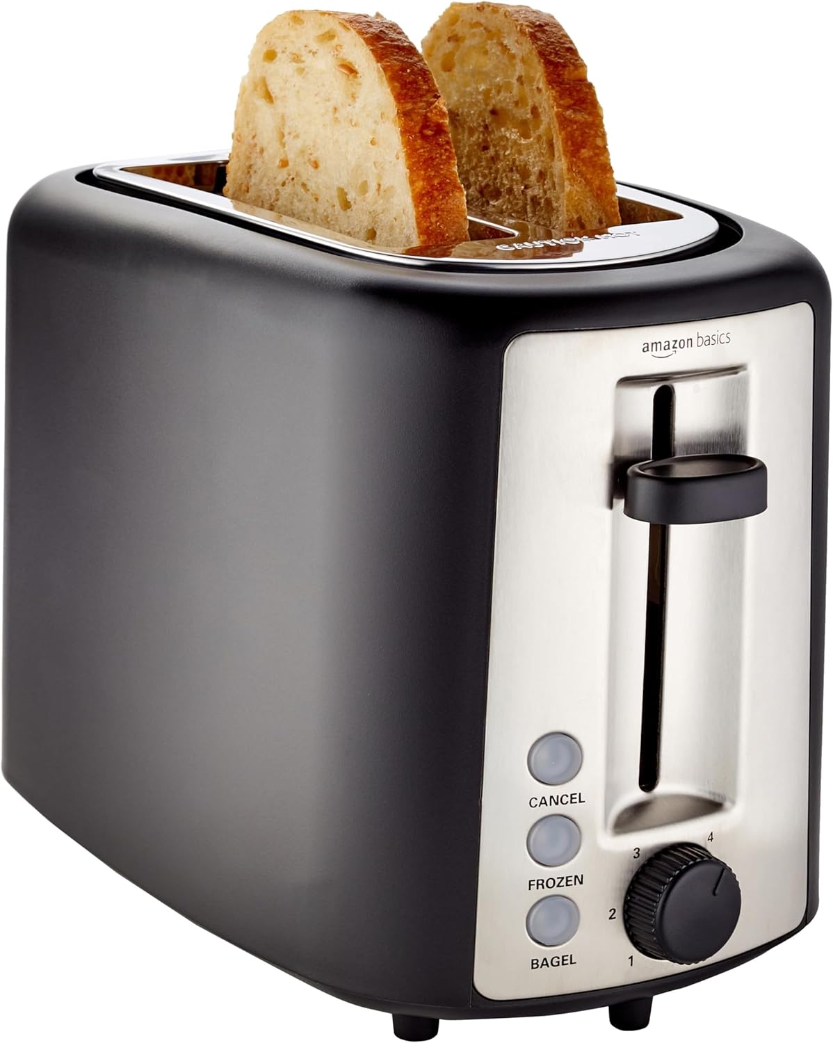 Amazon Basics Slice Extra Wide Slot Toaster with Bagel