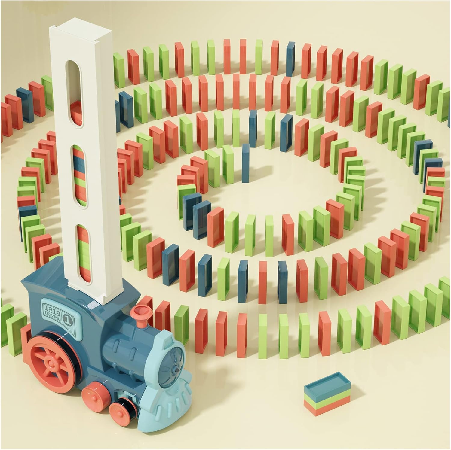 Kids Games Domino Train Toys: PCS Automatic Stacking Crea