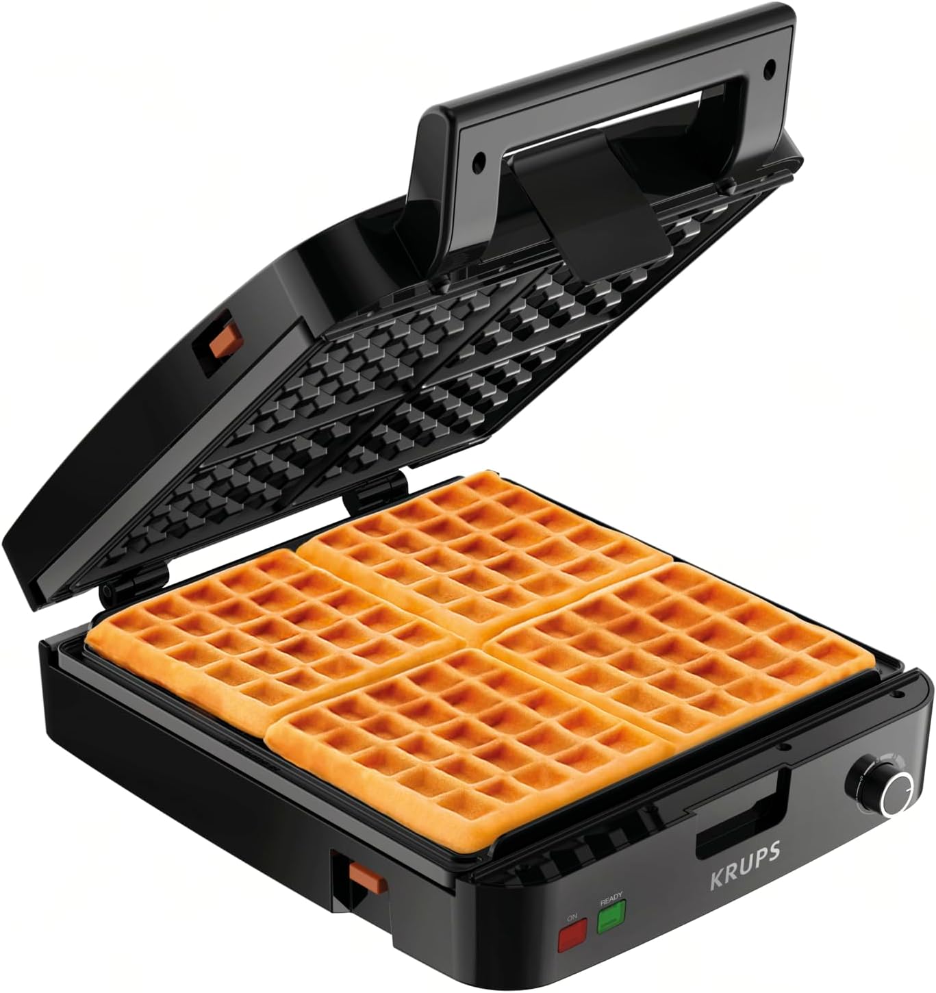 KRUPS Slice Belgian Waffle Maker: Stainless Steel, Brown