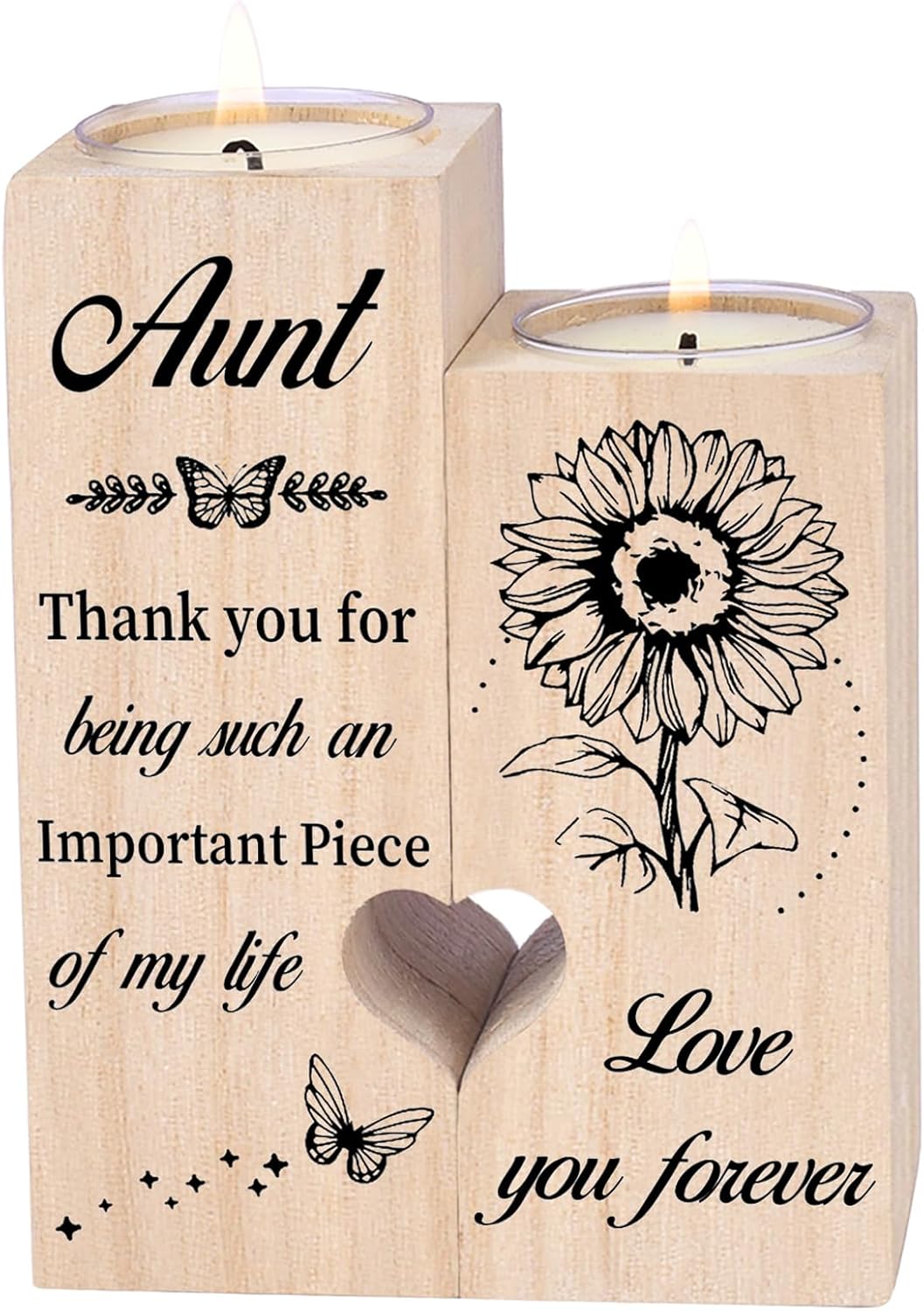 Double Sided Printing, Aunt Gifts Candle Holders, Aunt Gifts