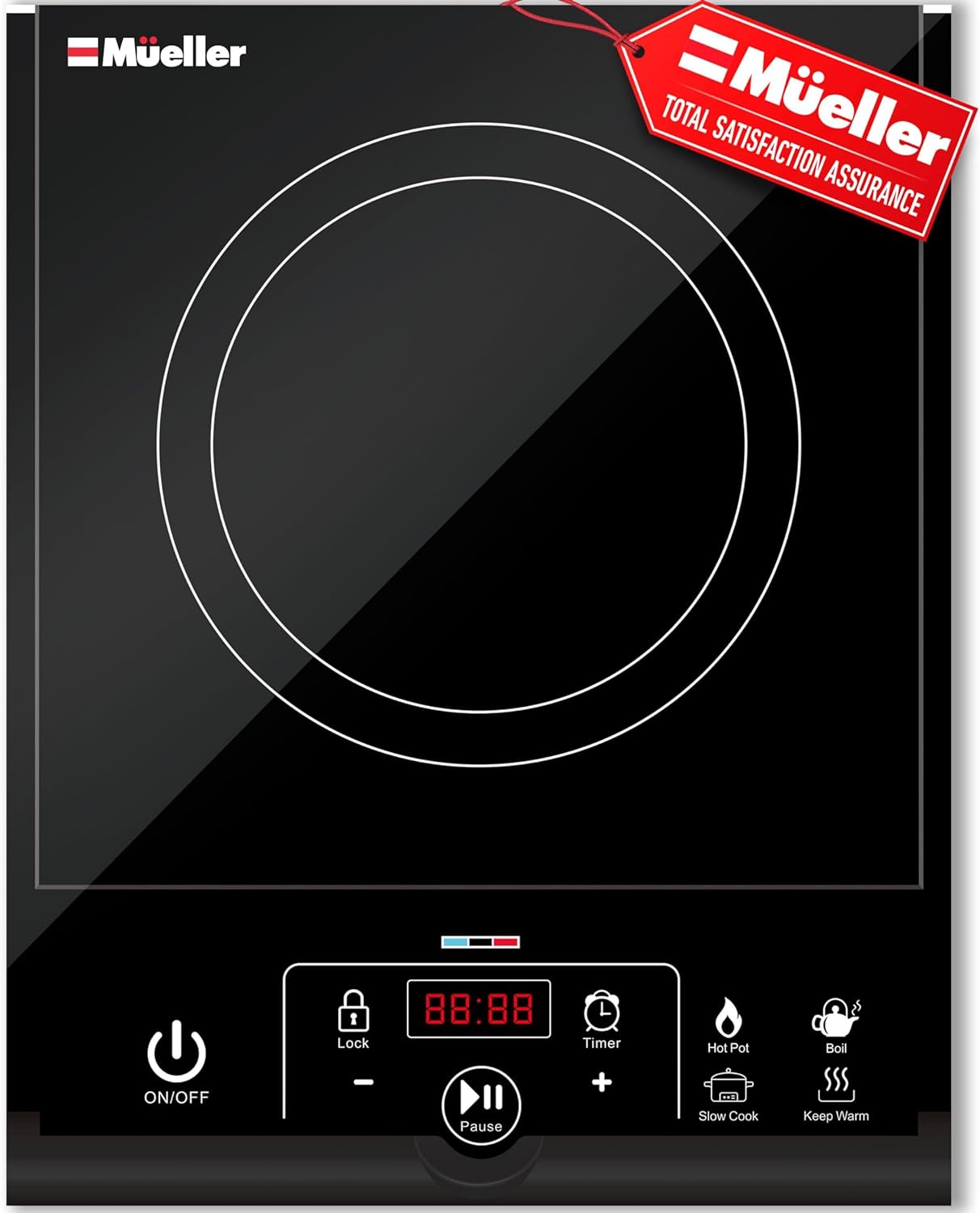 Mueller RapidTherm Portable Induction Cooktop, Hot Plate Ele