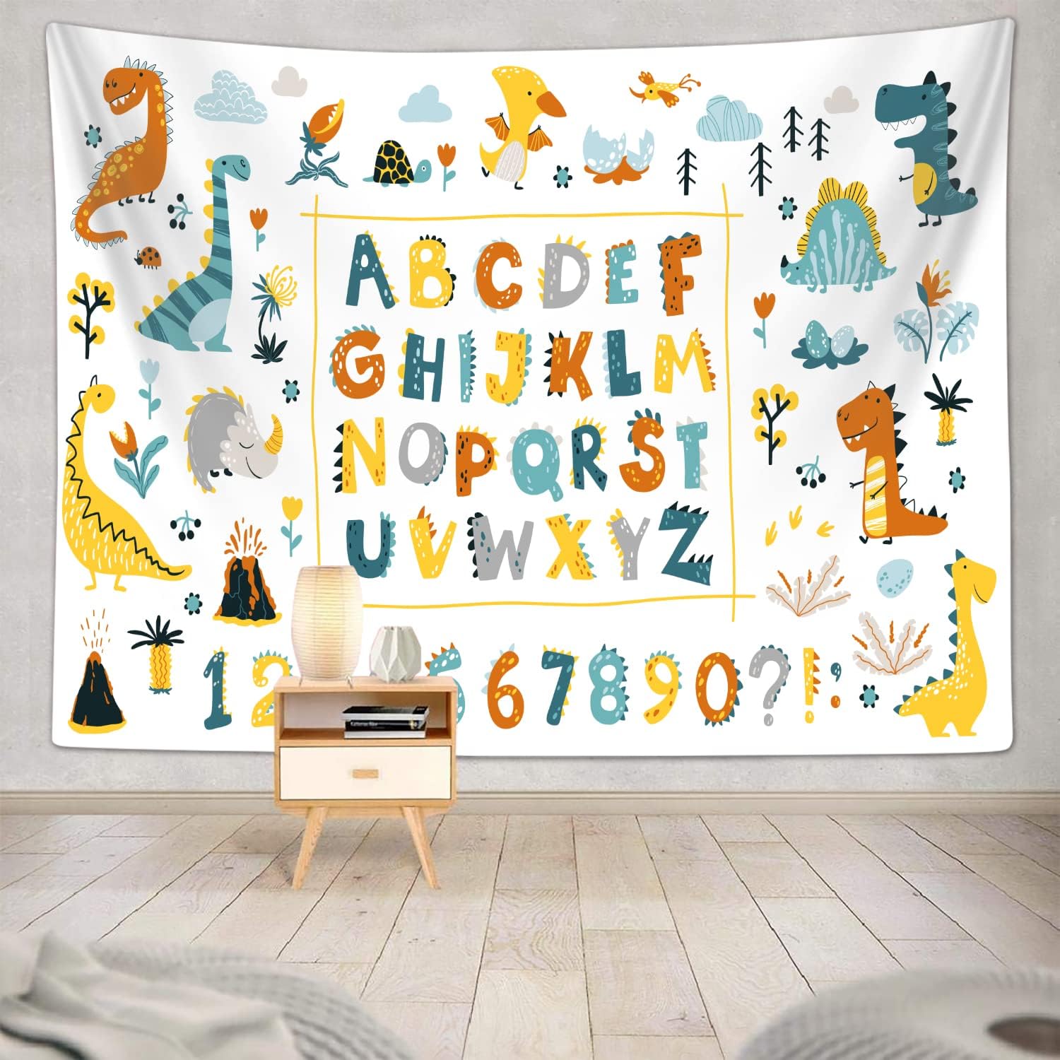 Alphabet Poster Tapestry for Kids Boys Girls Bedroom, ABC Le