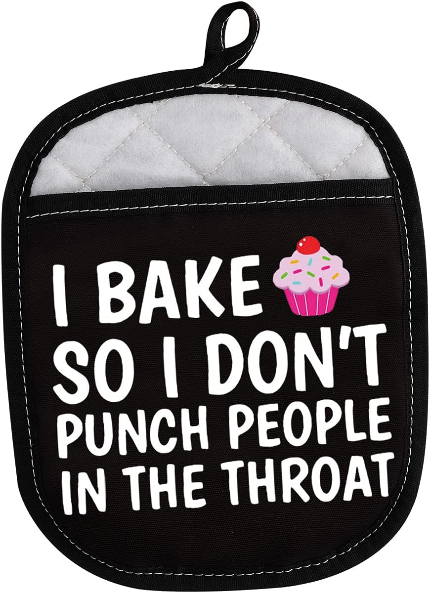 LEVLO Funny Baker Gifts I Bake So I Don't Punch