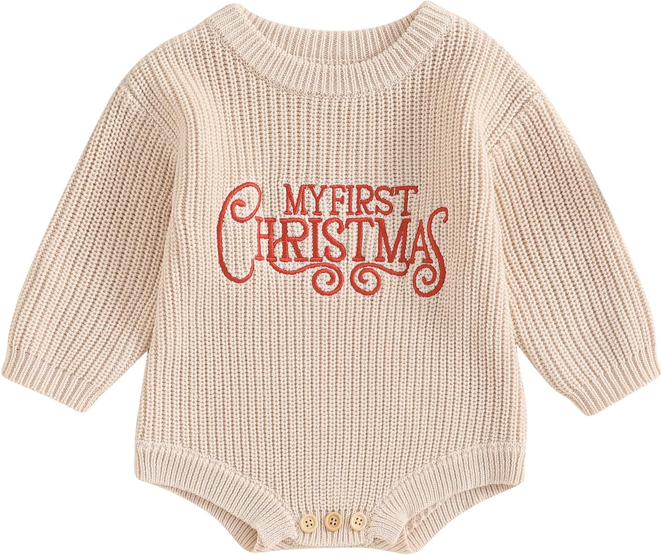 Newborn Baby Girl Boy Christmas Knit Sweater Romper One Piec