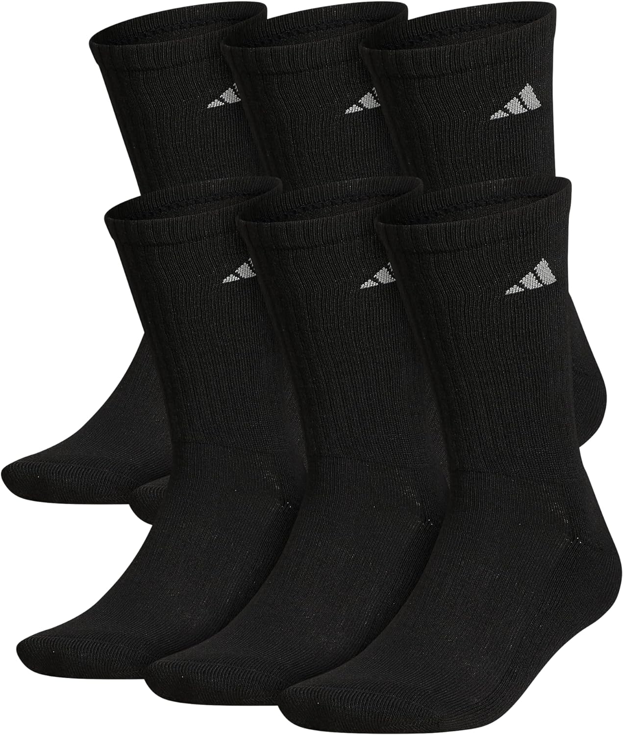 adidas Men's Athletic Cushioned Crew Socks with Arch Compres