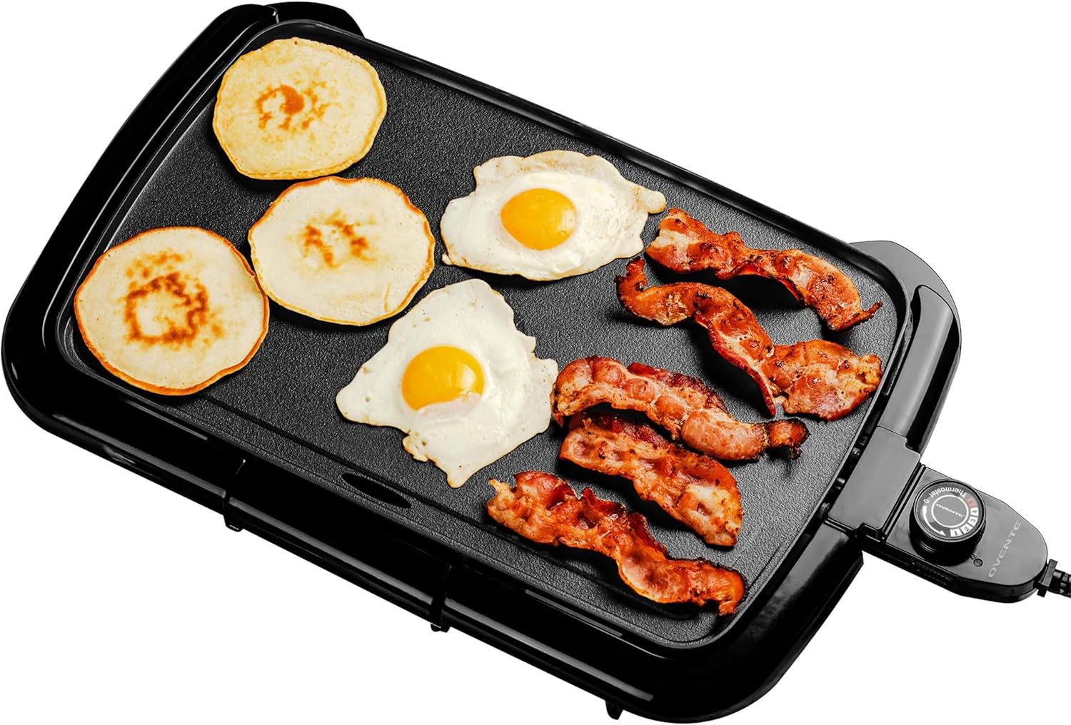 OVENTE Electric Griddle with x Inch Flat Non Stick