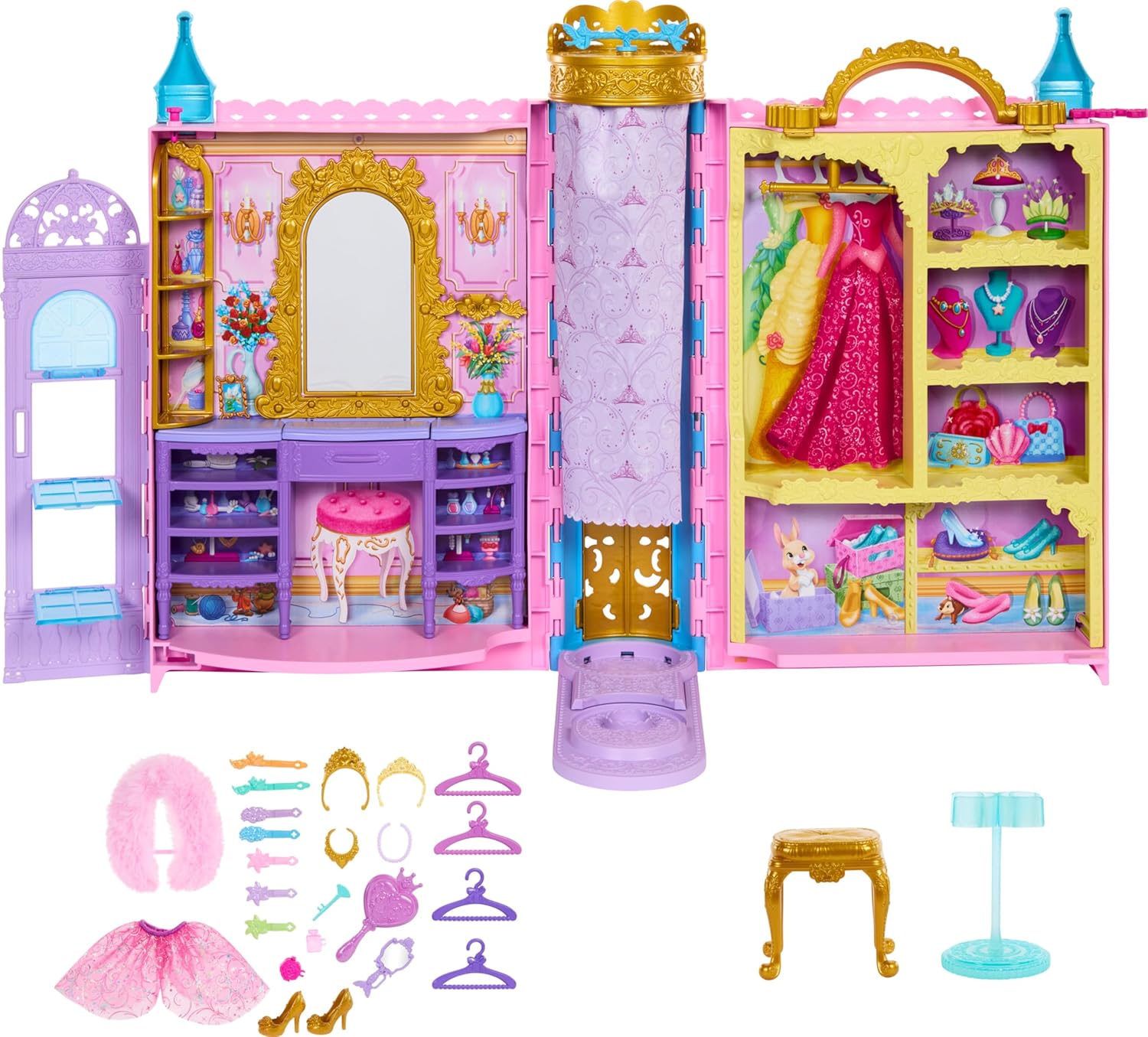 Mattel Disney Princess Toys, Ready for The Ball Closet Plays