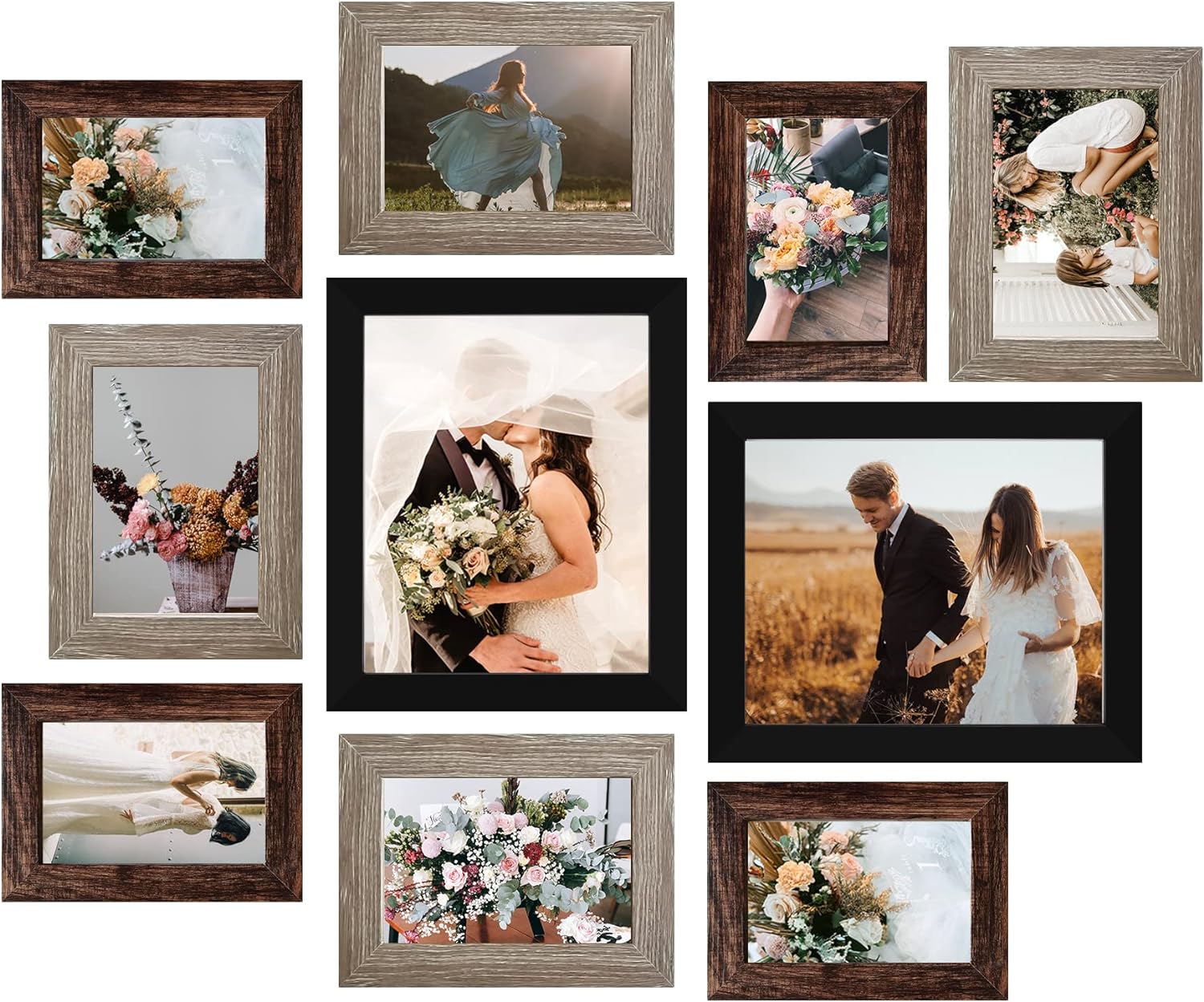 LUCKYLIFE Picture Frame Set Pack, Gallery Wall Frame Coll