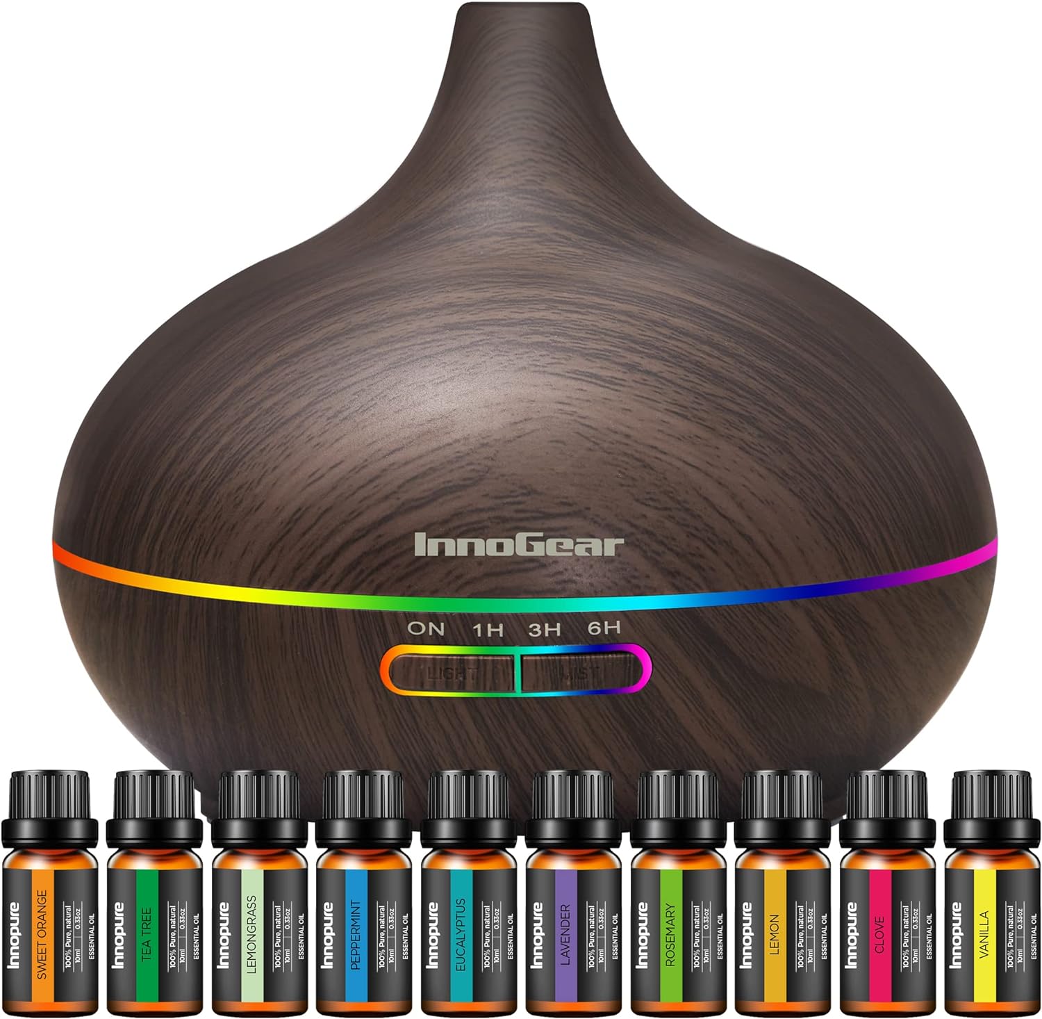 InnoGear Aromatherapy Diffuser & Essential Oils Set, m