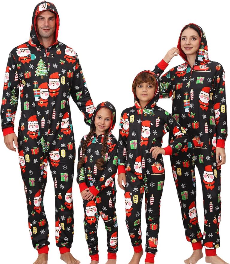 YEAXLUD Matching Christmas Holiday Pajamas for Family Couple