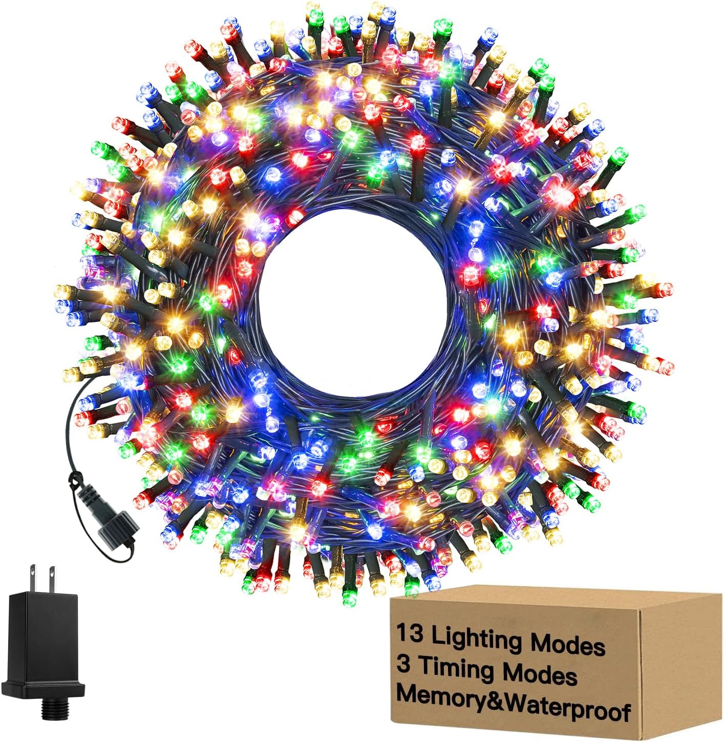 LED Ft Christmas Lights with Memory, Modes Waterproo