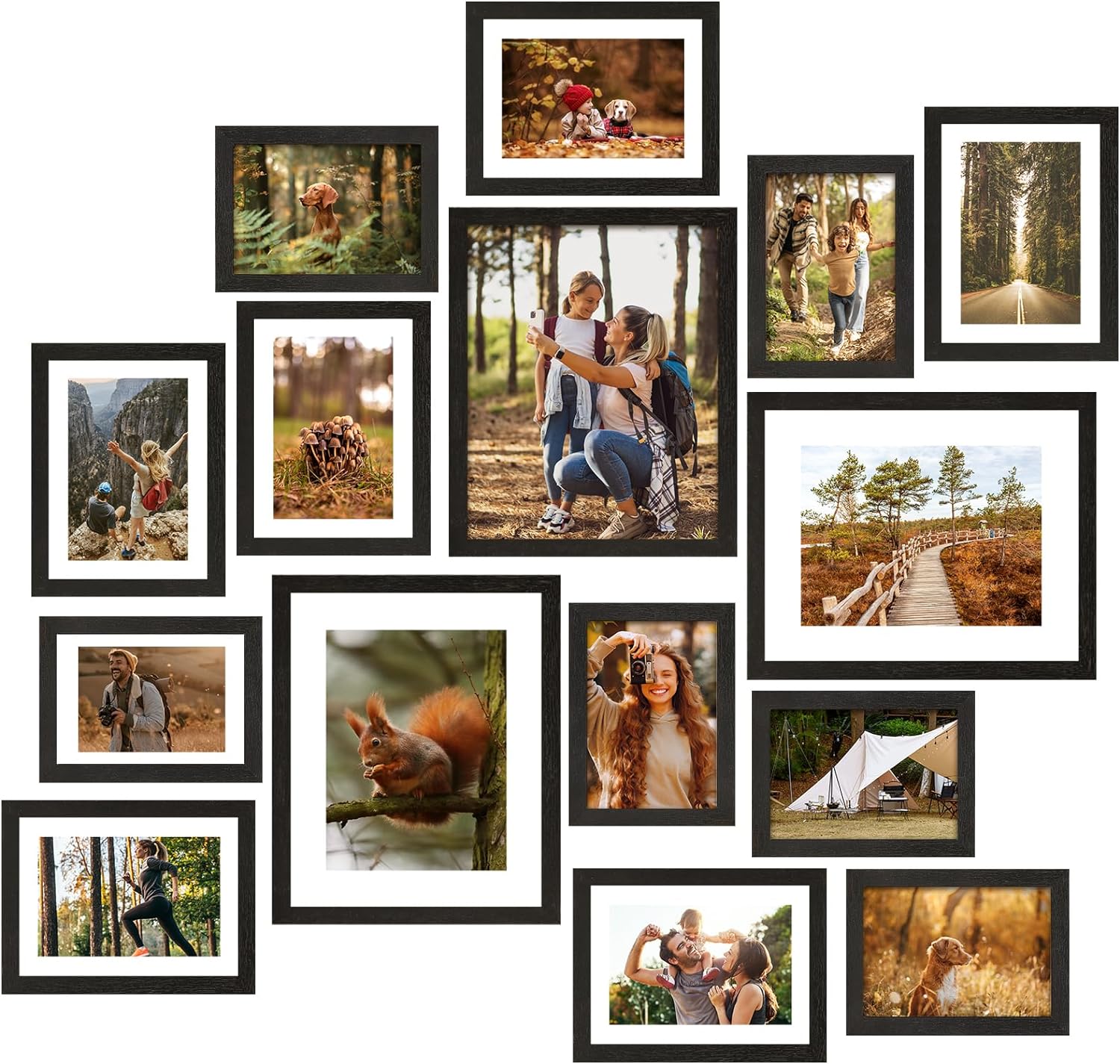 Fixwal Picture Frames Set, Pack Black Picture Frames Coll